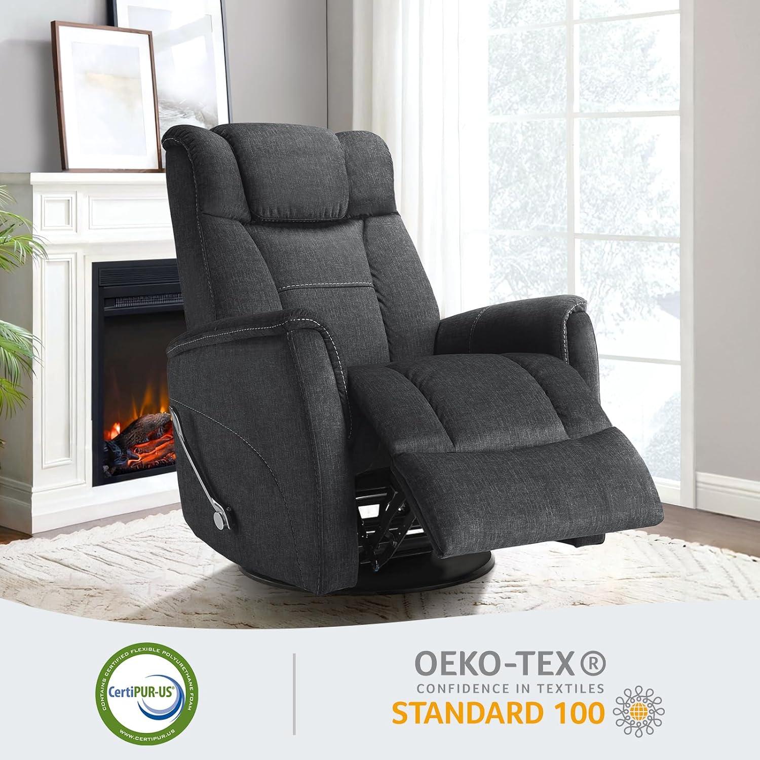 Latitude Run® Robeline 32.2" Wide Modern Upholstered Manual Rocker Recliner