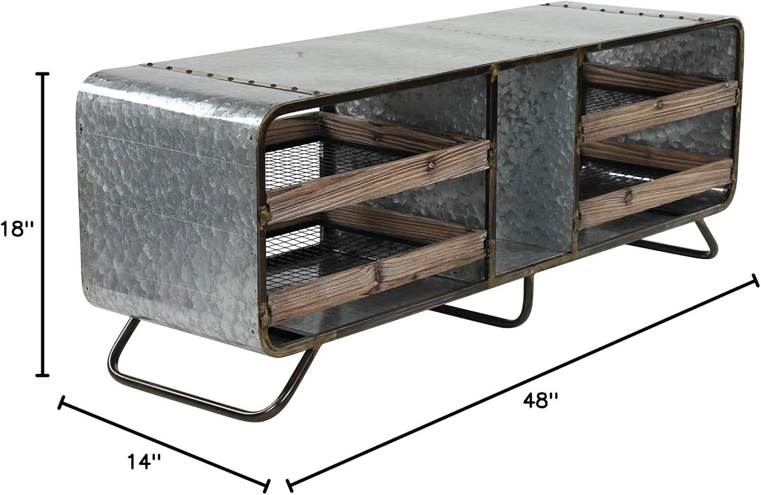 Industrial Storage Bench Gray - Olivia & May