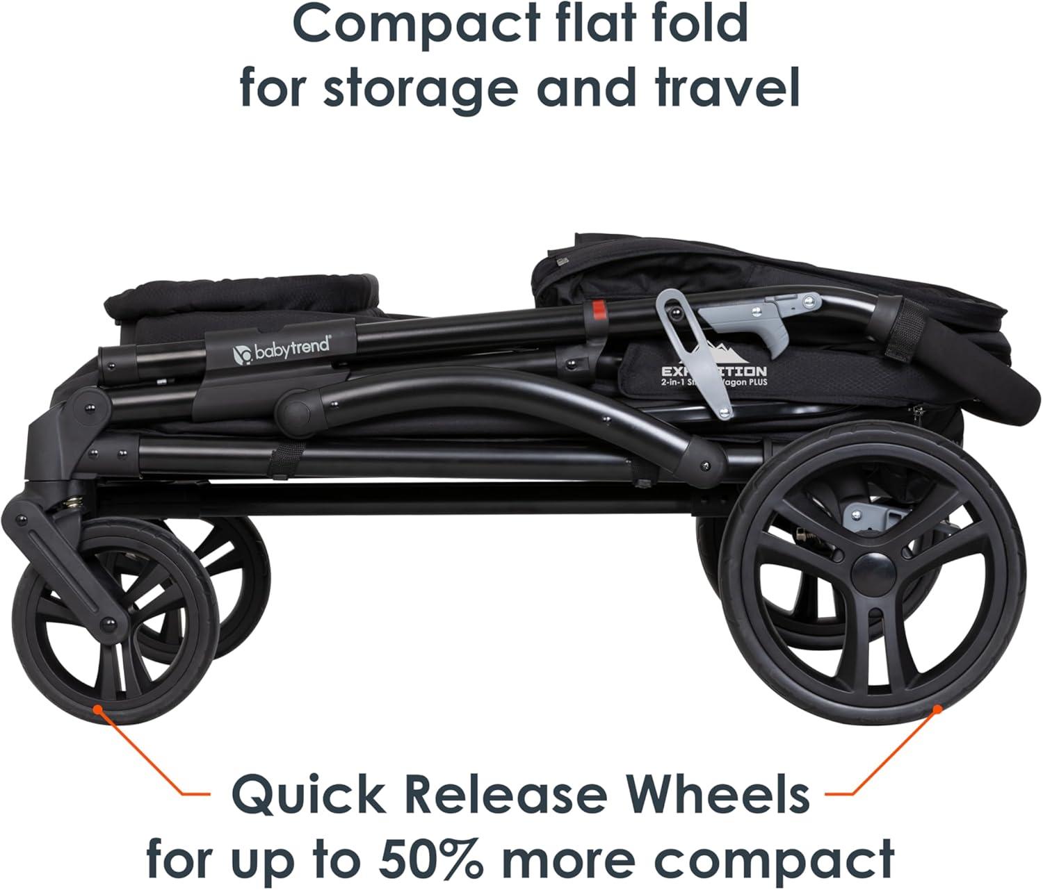 Baby Trend Baby Trend Foldable 4 Wheel Multi-Child Stroller with Storage