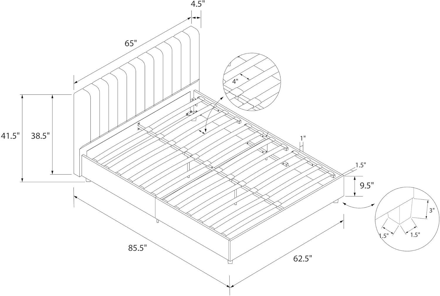 Brittany Upholstered Platform Bed