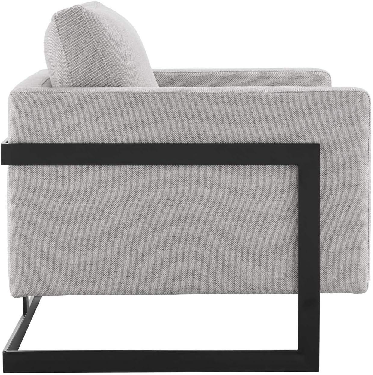 Posse Upholstered Fabric Accent Chair Black Camel