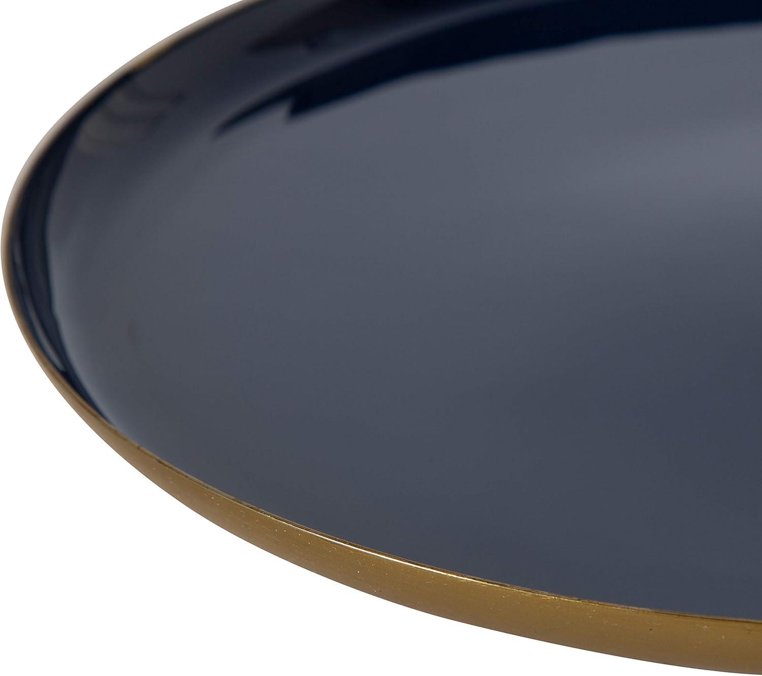 Kate and Laurel Neila Tray, 2 Piece, Navy Blue and Gold