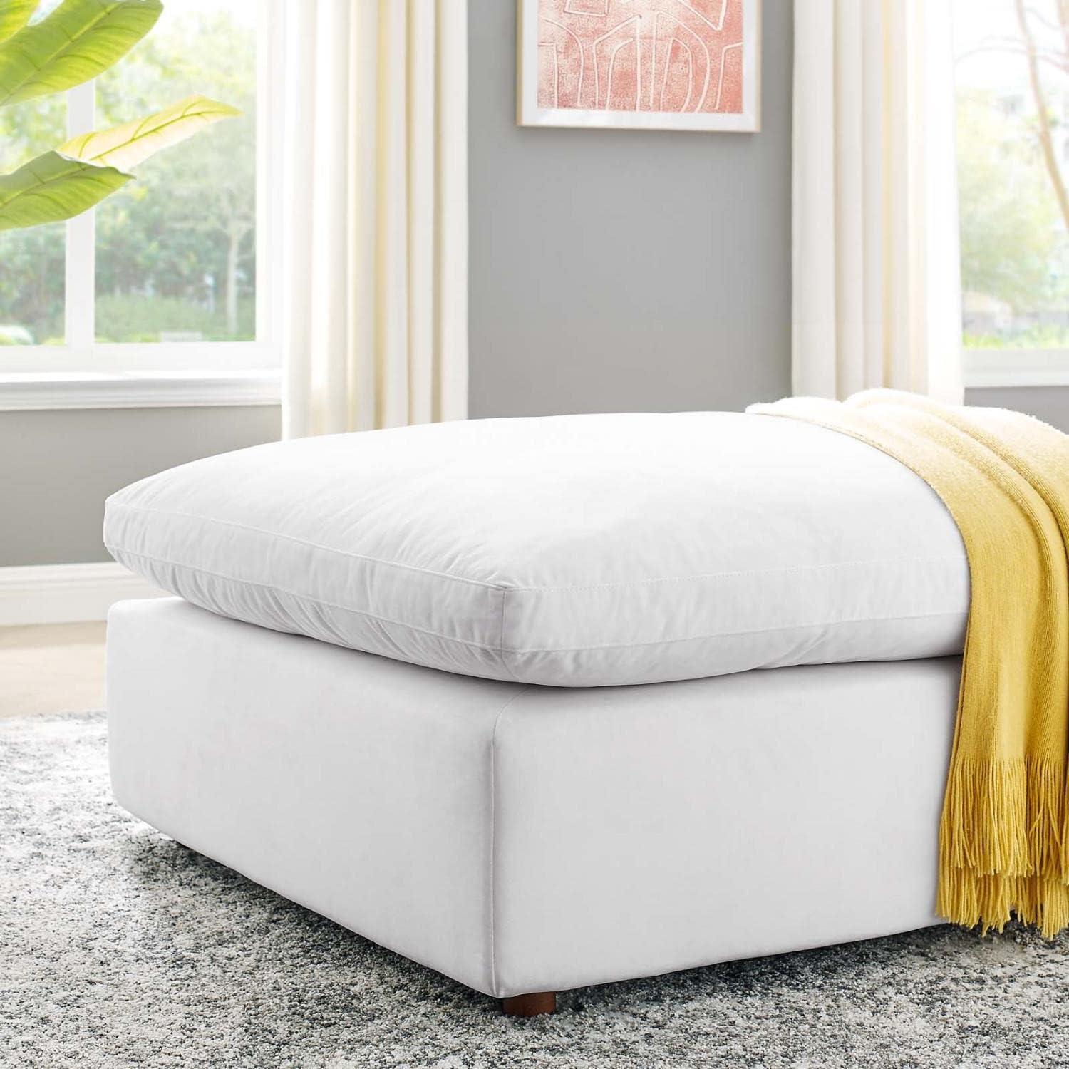 Modway Commix Down Filled Overstuffed Performance Velvet Ottoman