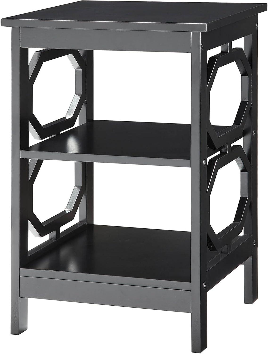 Convenience Concepts Omega End Table with Shelf, Coral