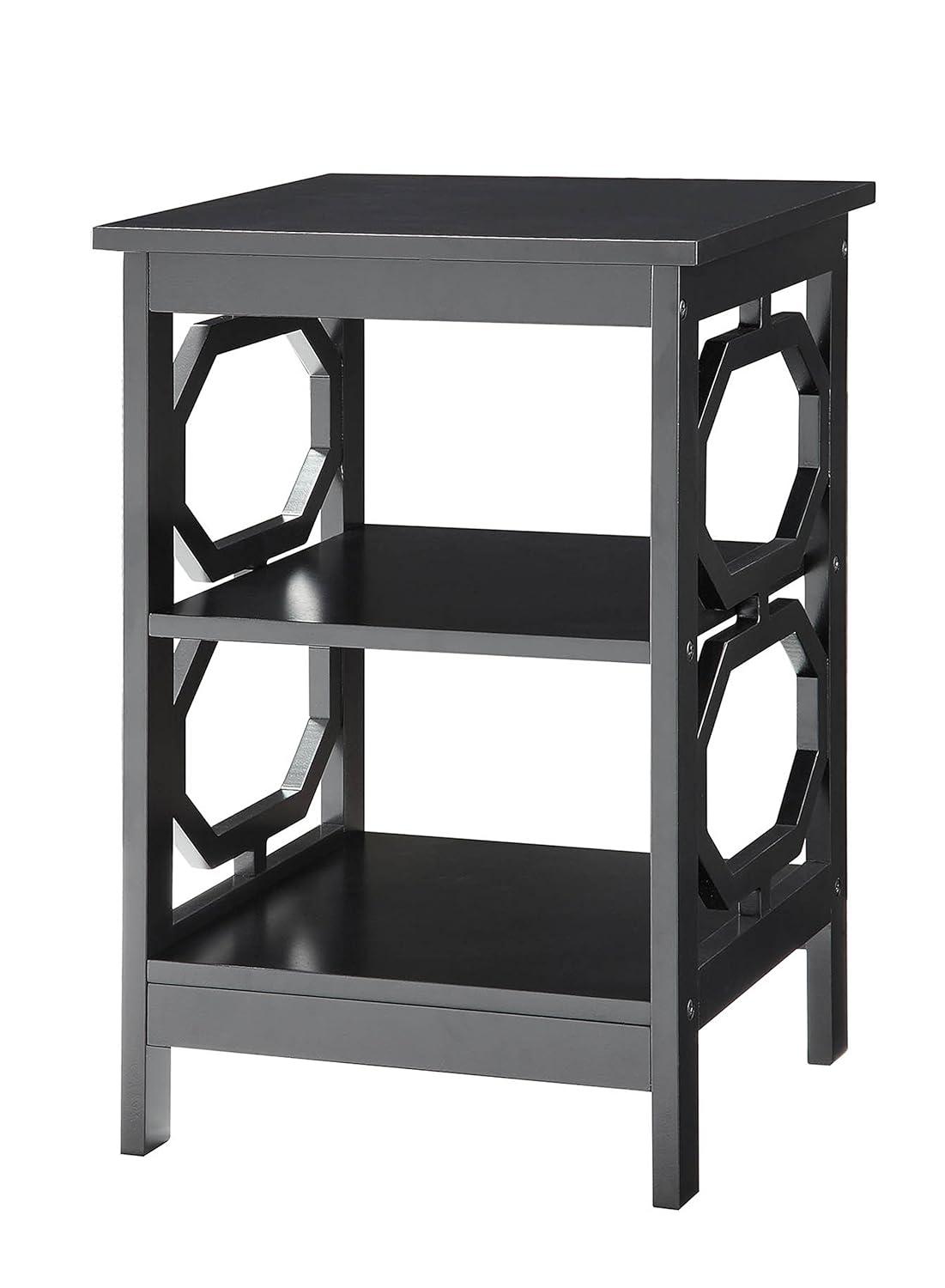Convenience Concepts Omega End Table with Shelf, Coral