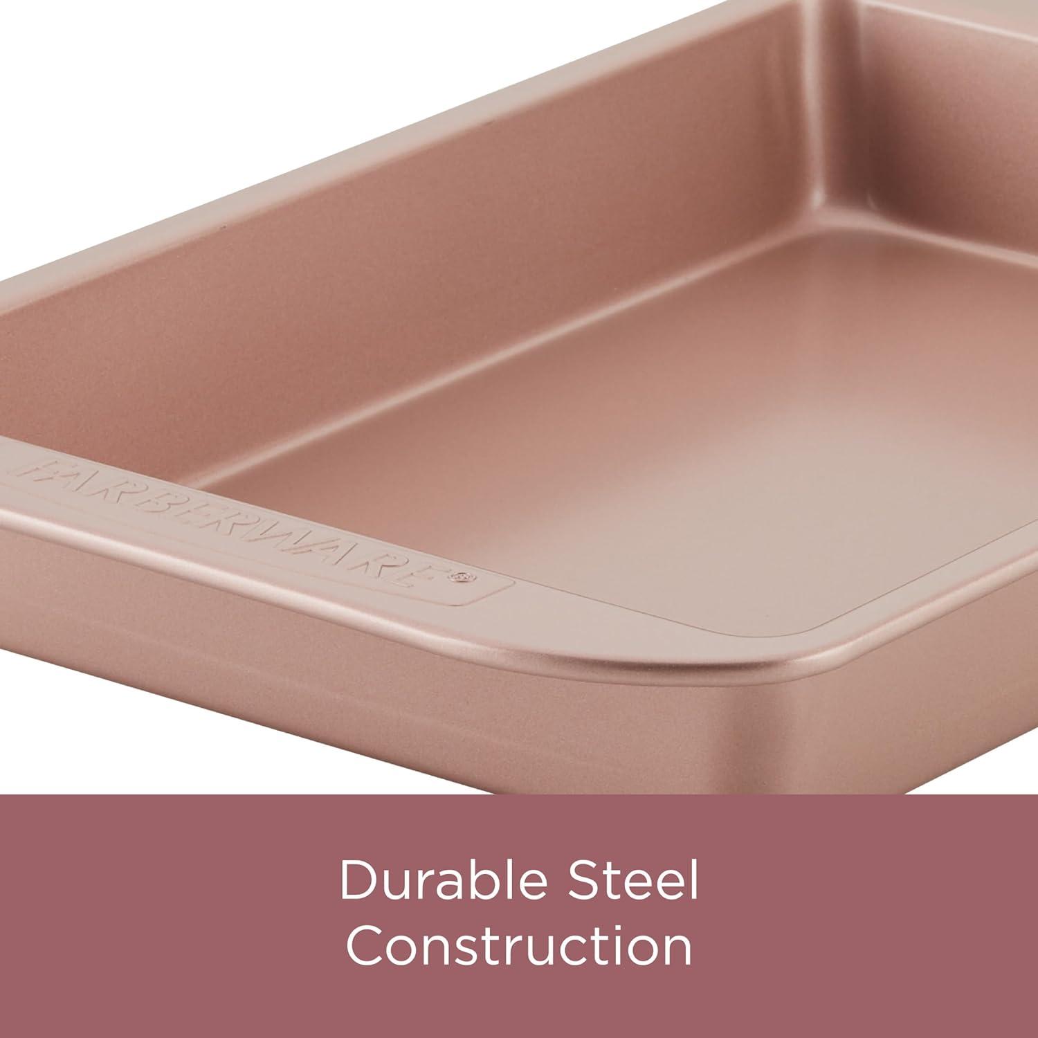 Rose Gold Nonstick 12-Cup Muffin Pan with Heavy-Gauge Steel