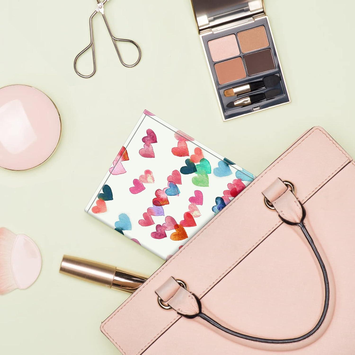 Fintie Photo Album 4x6 Photos, 52 Photos Small Mini Capacity Premium Vegan Leather Cover Photo Album, Portable Wallet Photo Album for Family Wedding Boys Girls, Raining Hearts