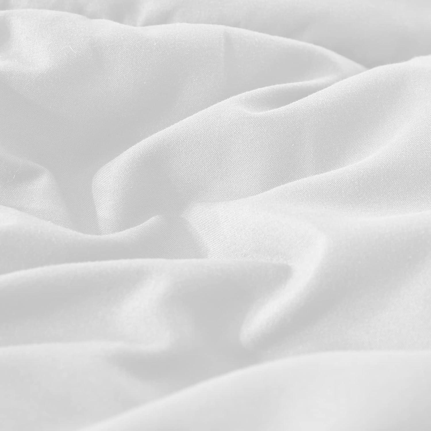 EMONIA Queen Comforter Duvet Insert, All Season Quilted Down Alternative, Hotel Luxury Fluffy Soft Cooling, Skin-friendly Machine Washable Reversible Quilted with Corner Tabs (White,88x88 inches)