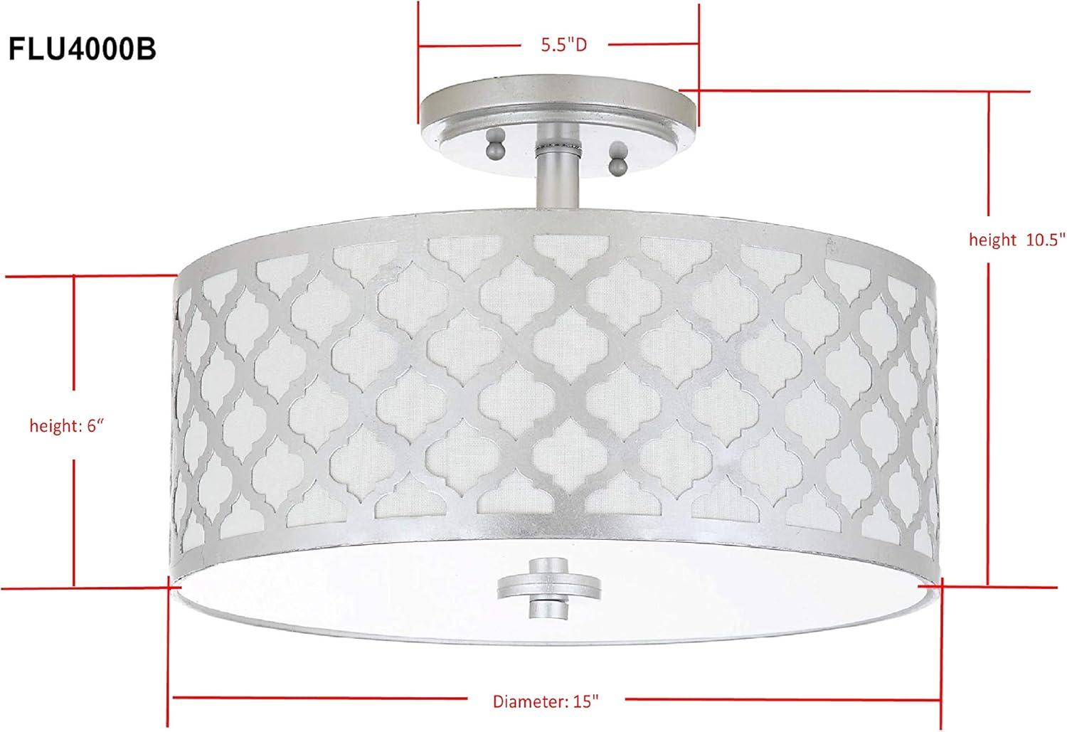 Kora Quatrefoil 3 Light 15 Inch Dia Flush Mount  - Safavieh