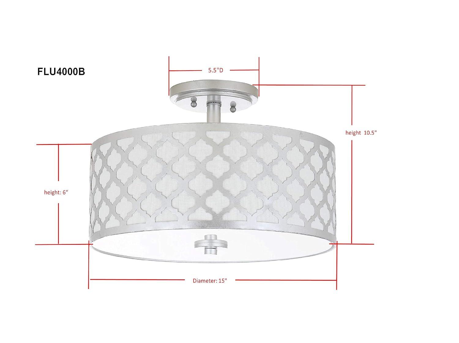 Kora Flush Mount - FLU4000 - Silver - Safavieh