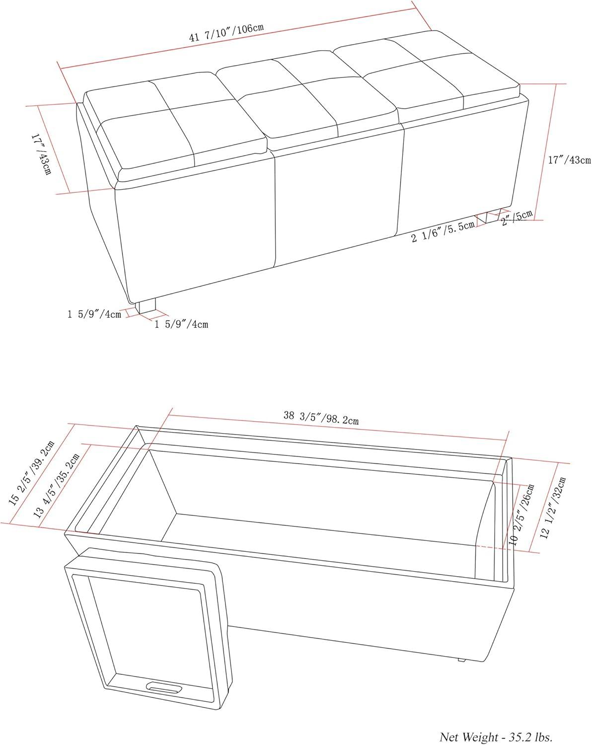 Atlin Designs Storage Bench in Natural