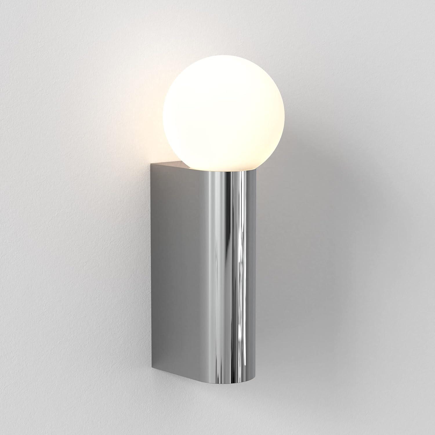 Astro Ortona Sleek Polished Chrome LED Wall Sconce with Crystal Embellishment