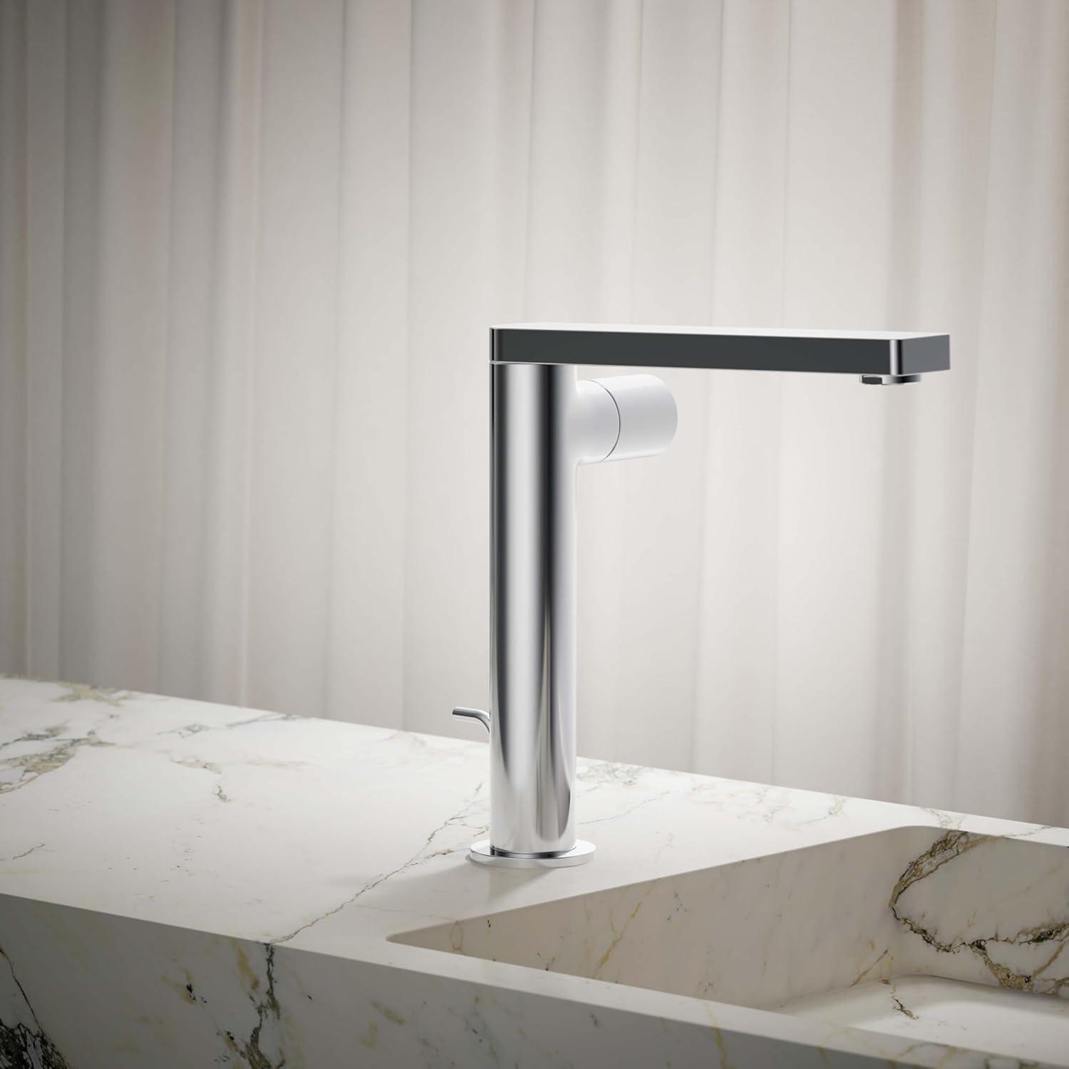 Single-Handle Bathroom Faucet with Drain Assembly