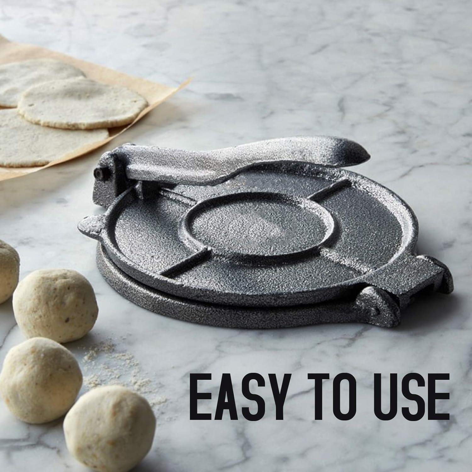 Roastove 7.5 Inch Heavy Duty Cast Iron Tortilla Press,Tortilla Maker, Flour Tortilla press