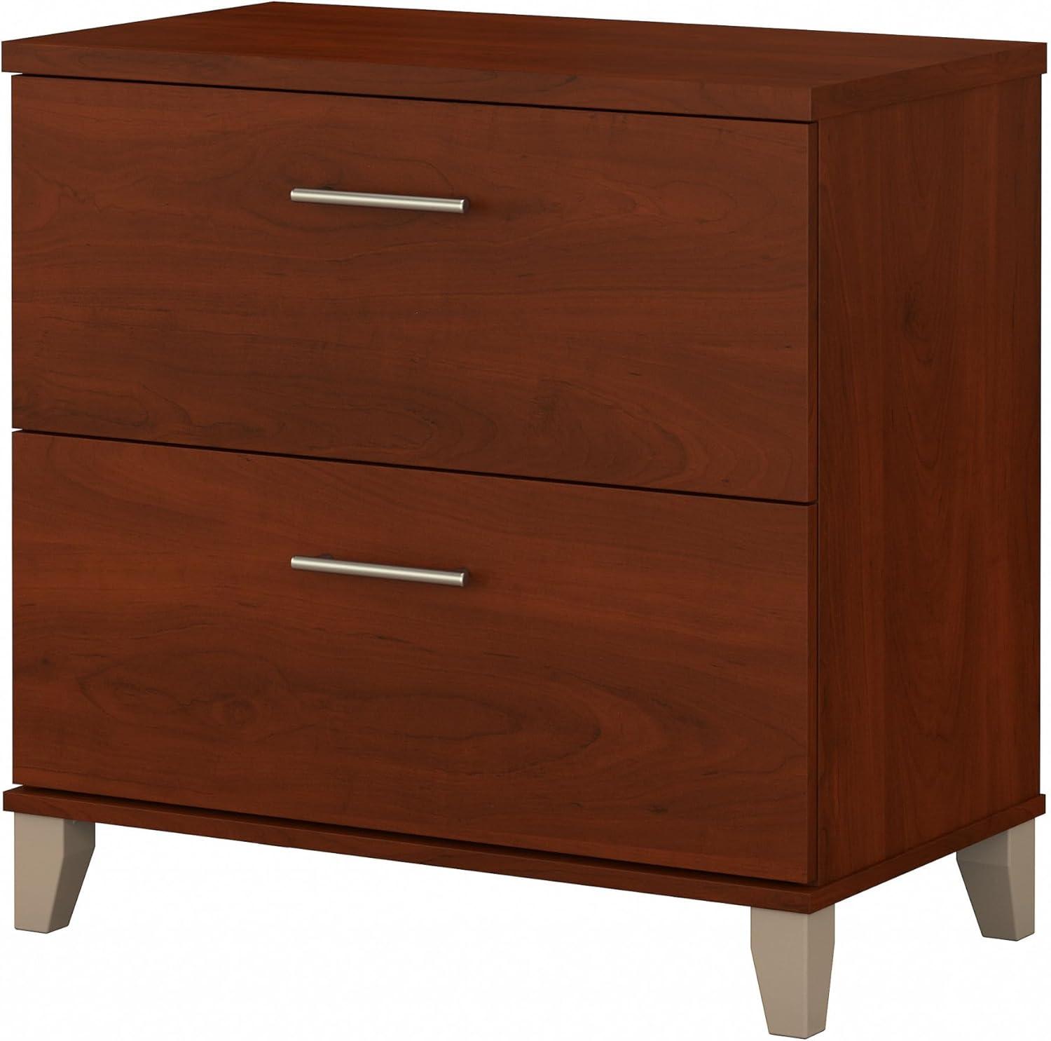 Bush Furniture Somerset Lateral File Cabinet, 2 Drawer, Hansen Cherry