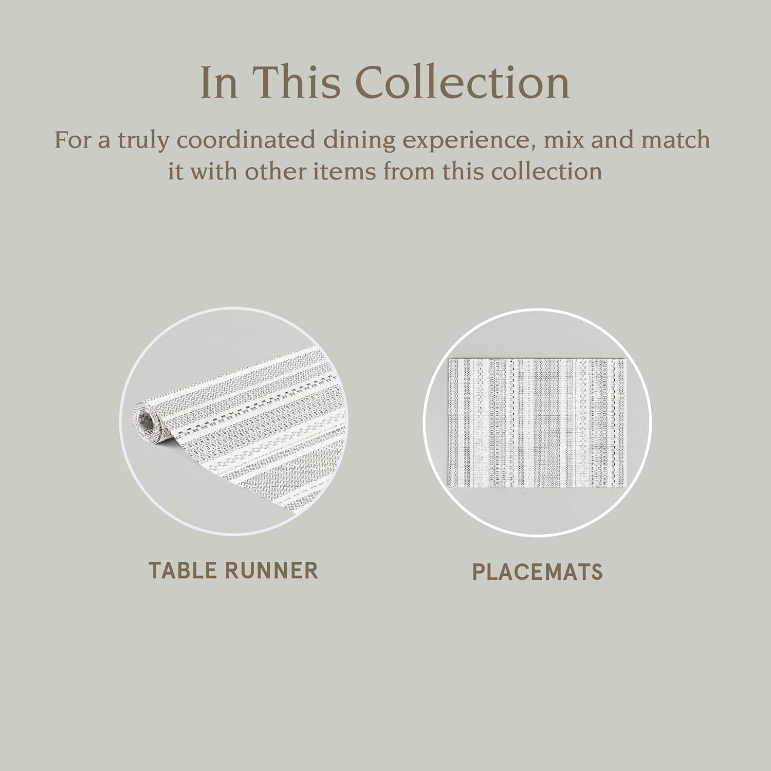 over&back Reversible Striped Table Runner