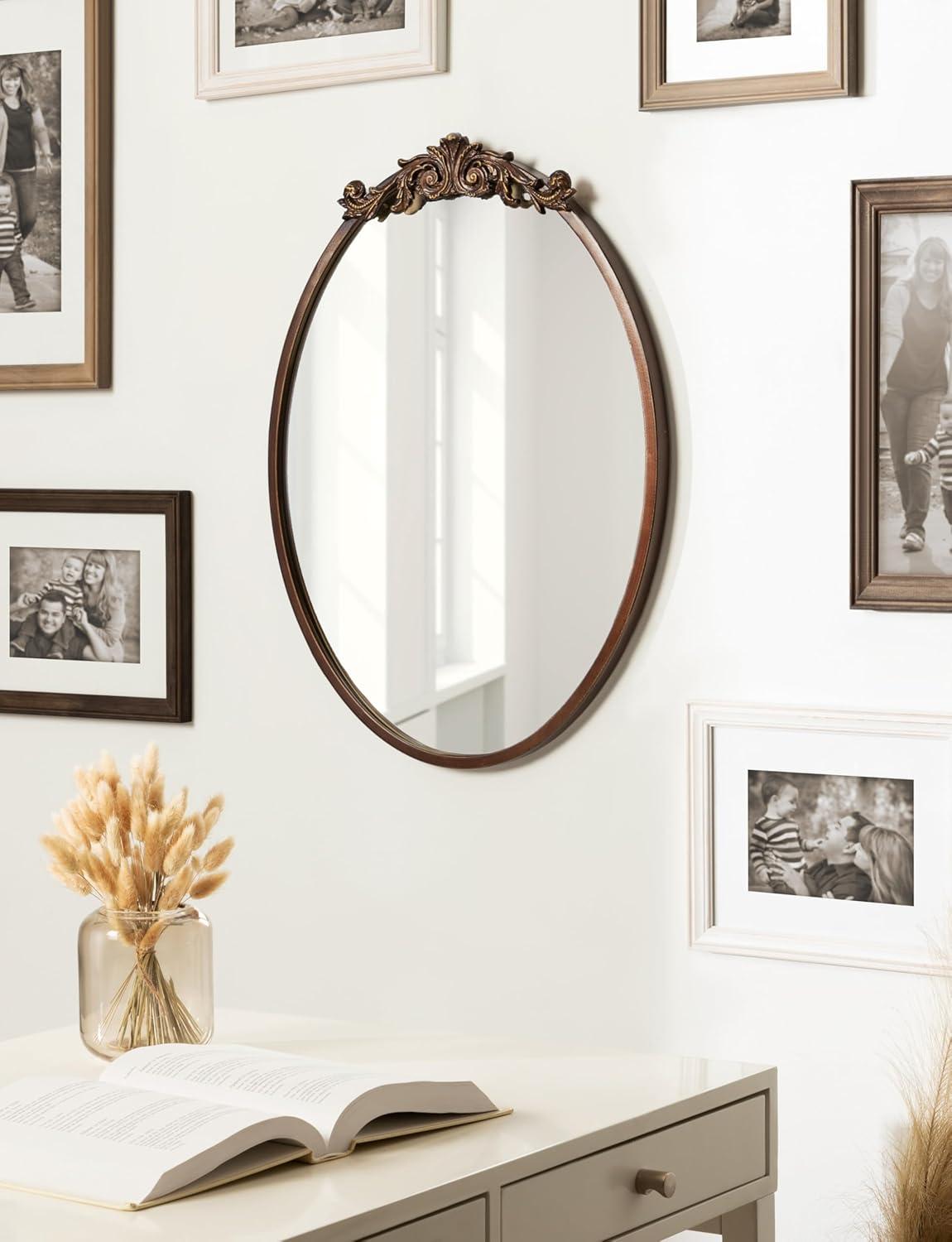 Kate and Laurel Arendahl Metal Oval, 18x24, Bronze