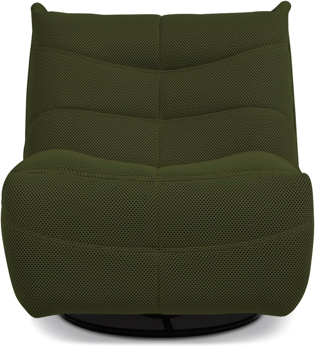 Army Green Mesh Swivel Glider Recliner with Metal Legs