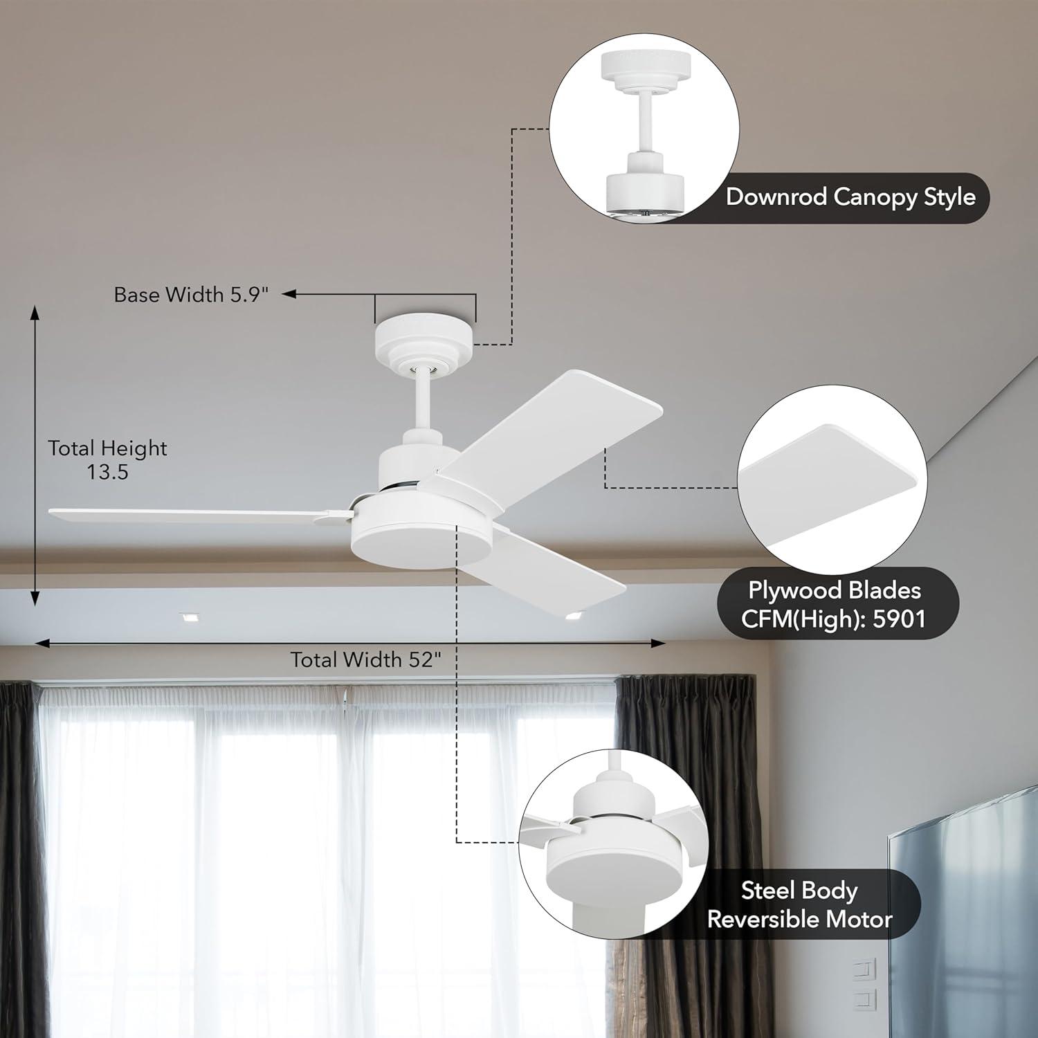 Ebie 52'' Ceiling Fan