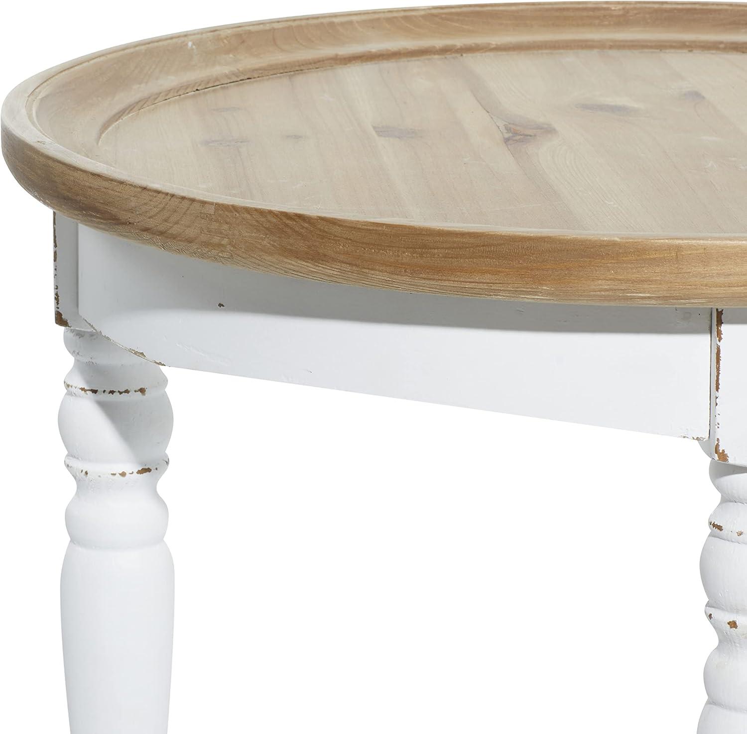 Country Cottage Wood Accent Table White - Olivia & May