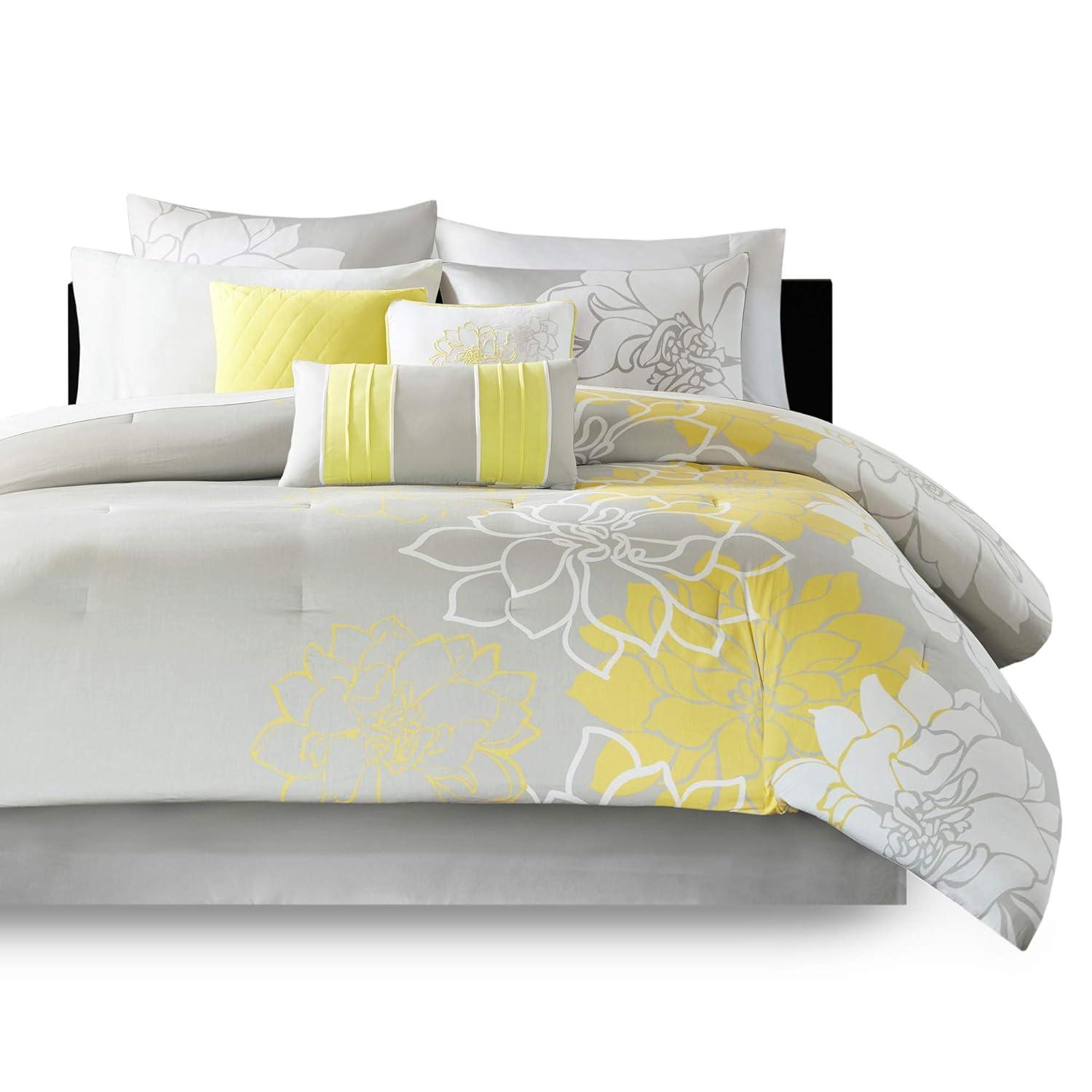 Madison Park Lola 7 Piece Floral Cotton Comforter Set
