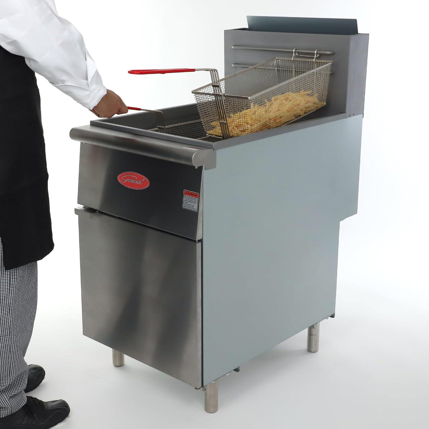 General Foodservice Deep Fryer, 70 lb., 150,000 BTU, in Stainless Steel (GFF5-70N)