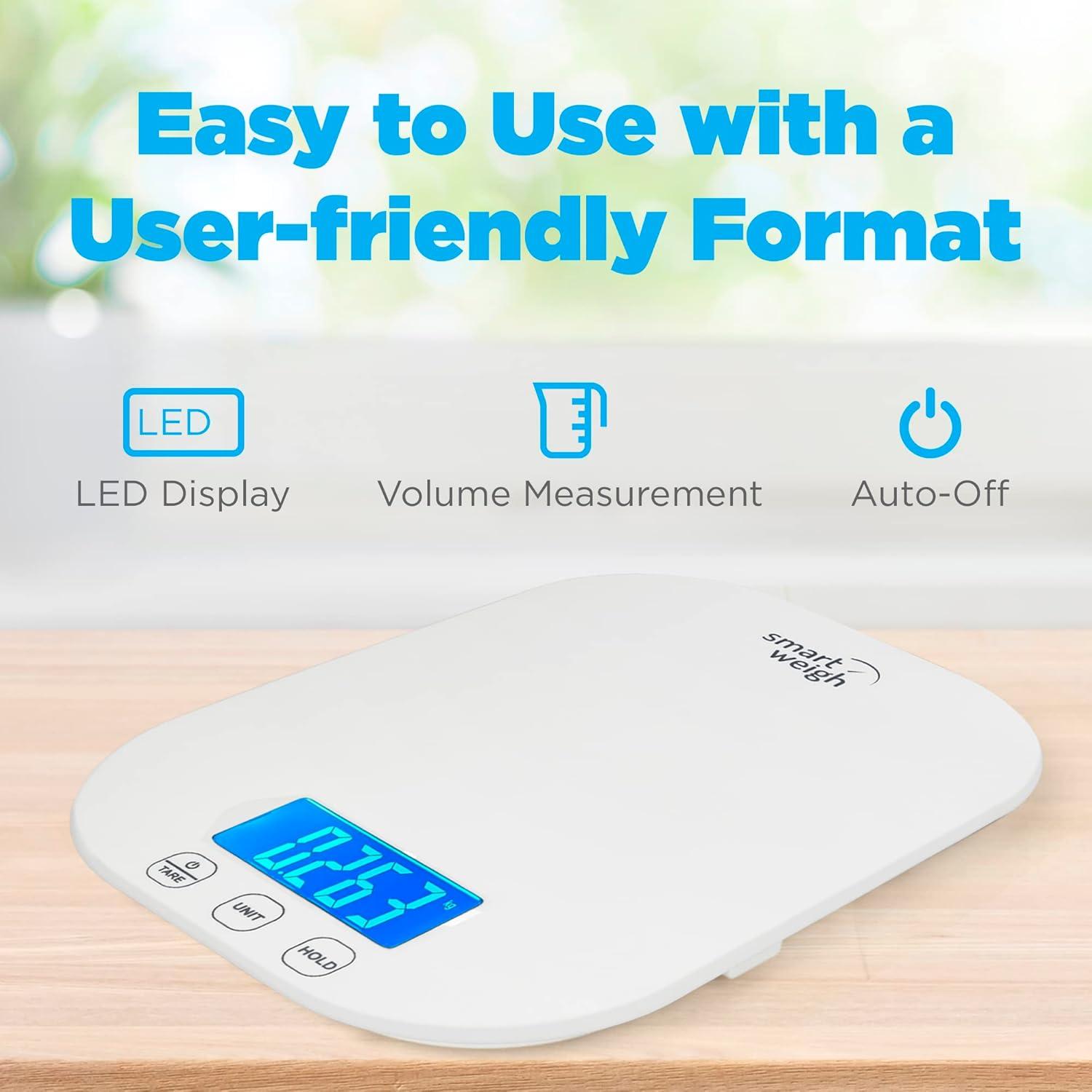 Smart Weigh Digital Food Scale - White