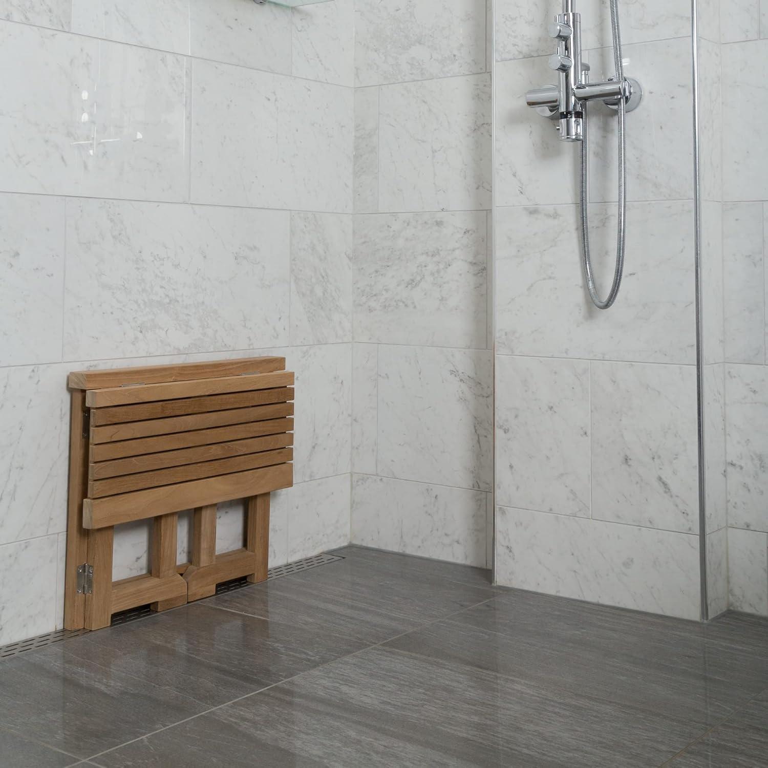 ARB Teak BEN561 Folding Shower Bench with Gateleg - 18 x 20 x 11.5 in.