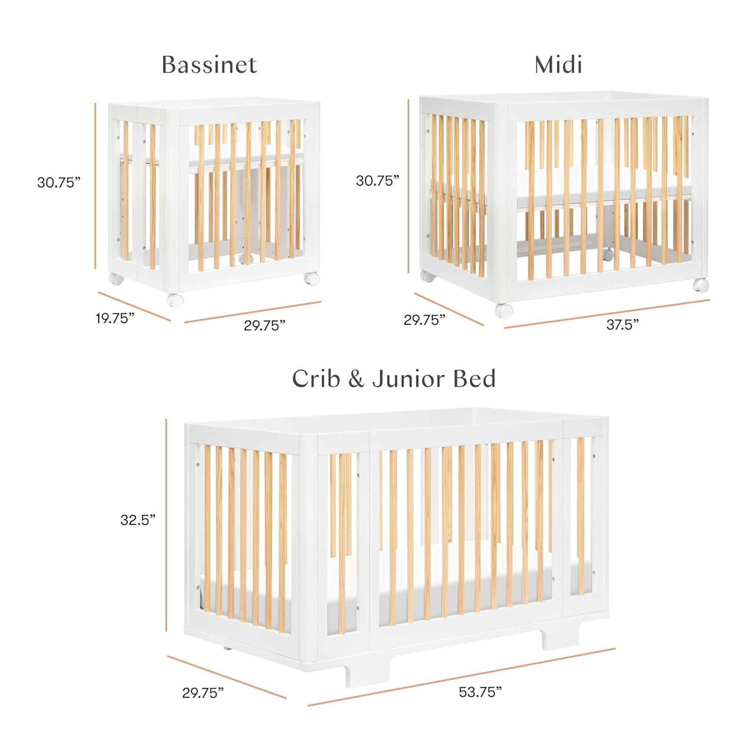 Yuzu 8-In-1 Convertible Crib With All-Stages Conversion Kits