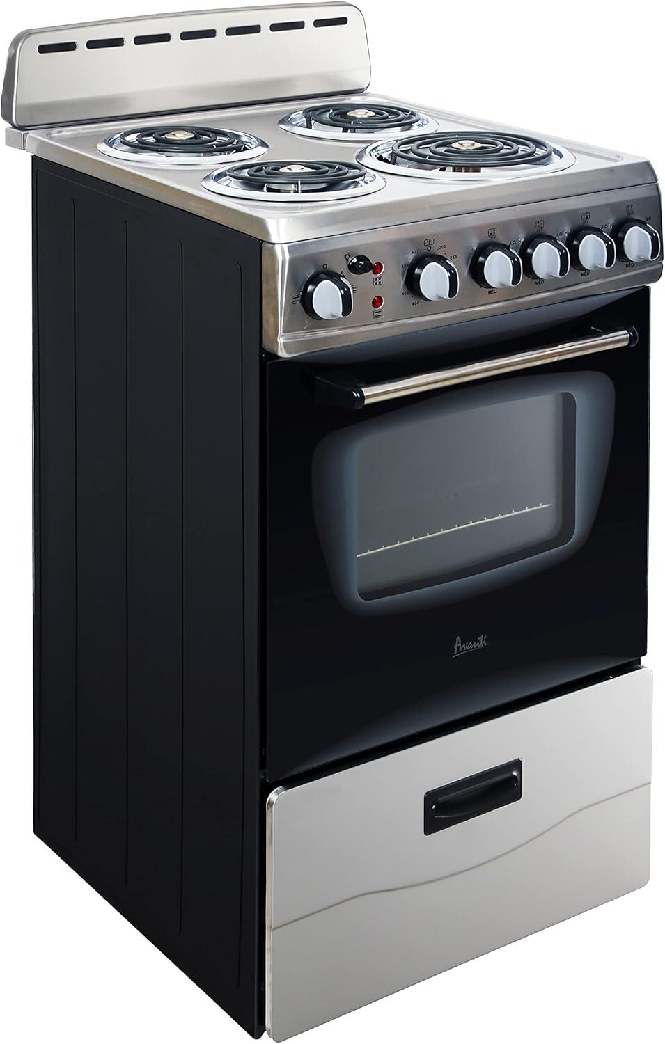 Avanti 20" Electric Range Oven with Framed Glass Door, in Stainless Steel (ERU200P3S)