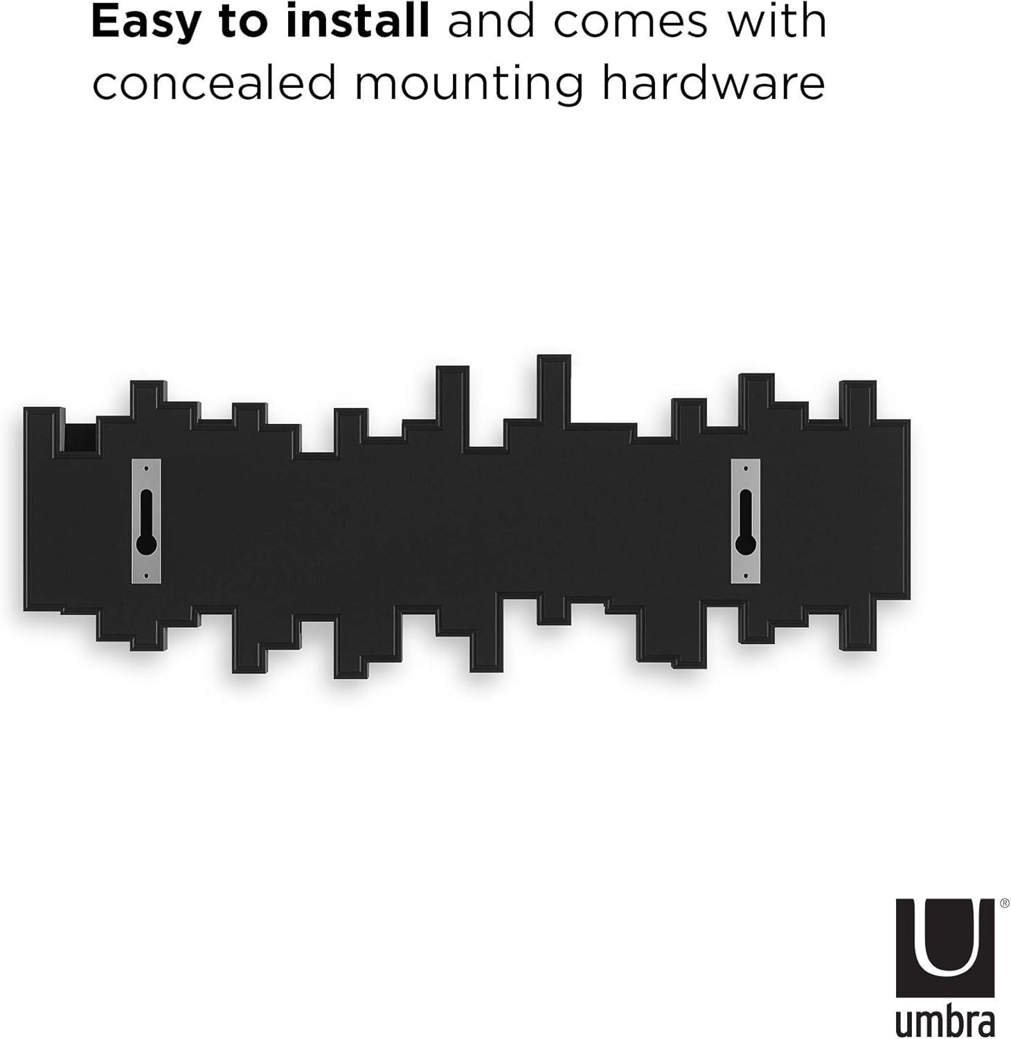 Umbra Sticks 5 Hooks Wall Mounted Coat Rack Black