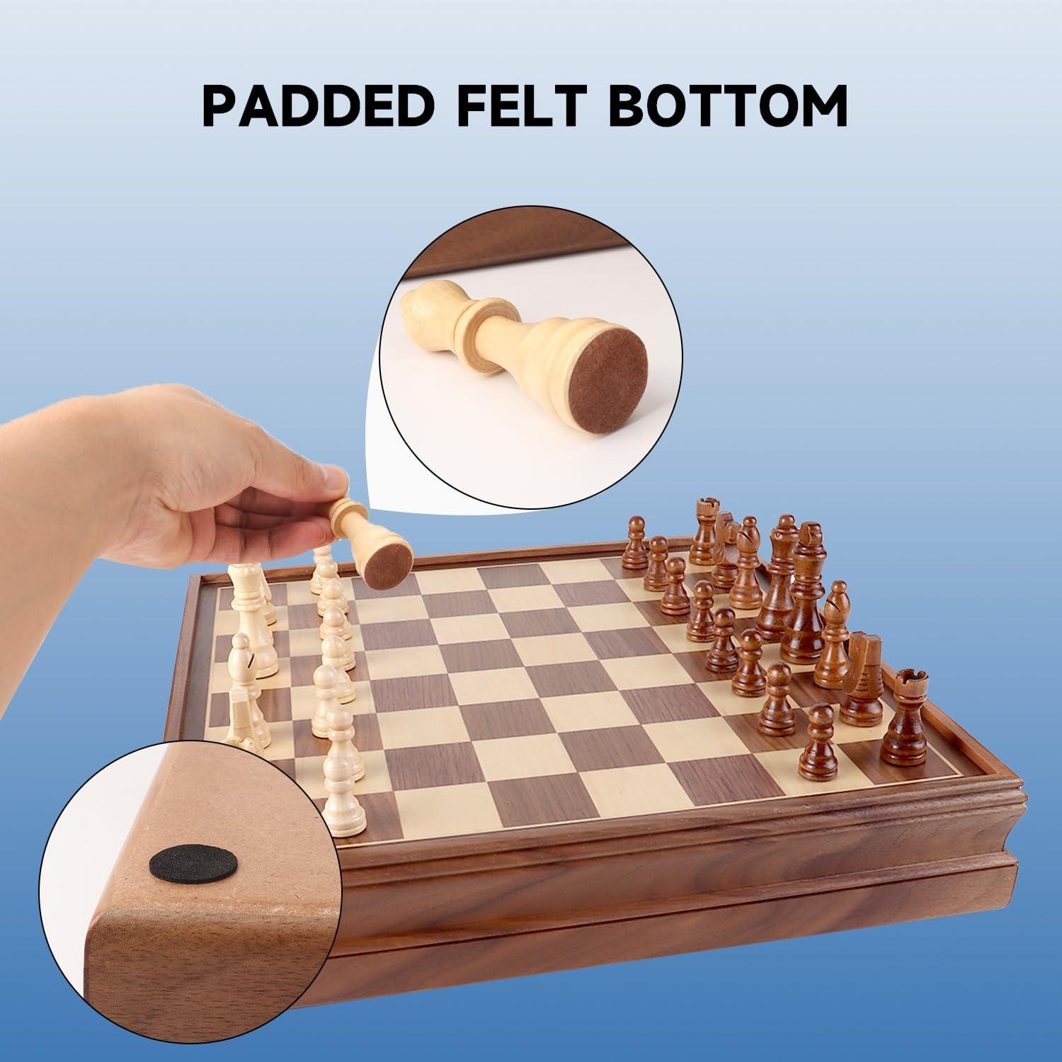 VEVOR 15'' L Solid Wood Chess Game Set