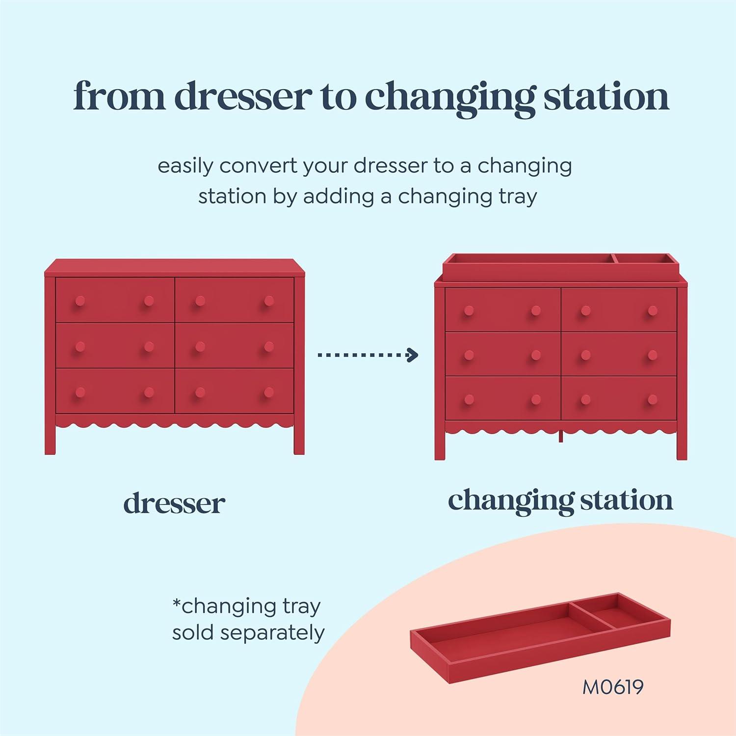 daVinci Sammy Scallop 6-Drawer Dresser