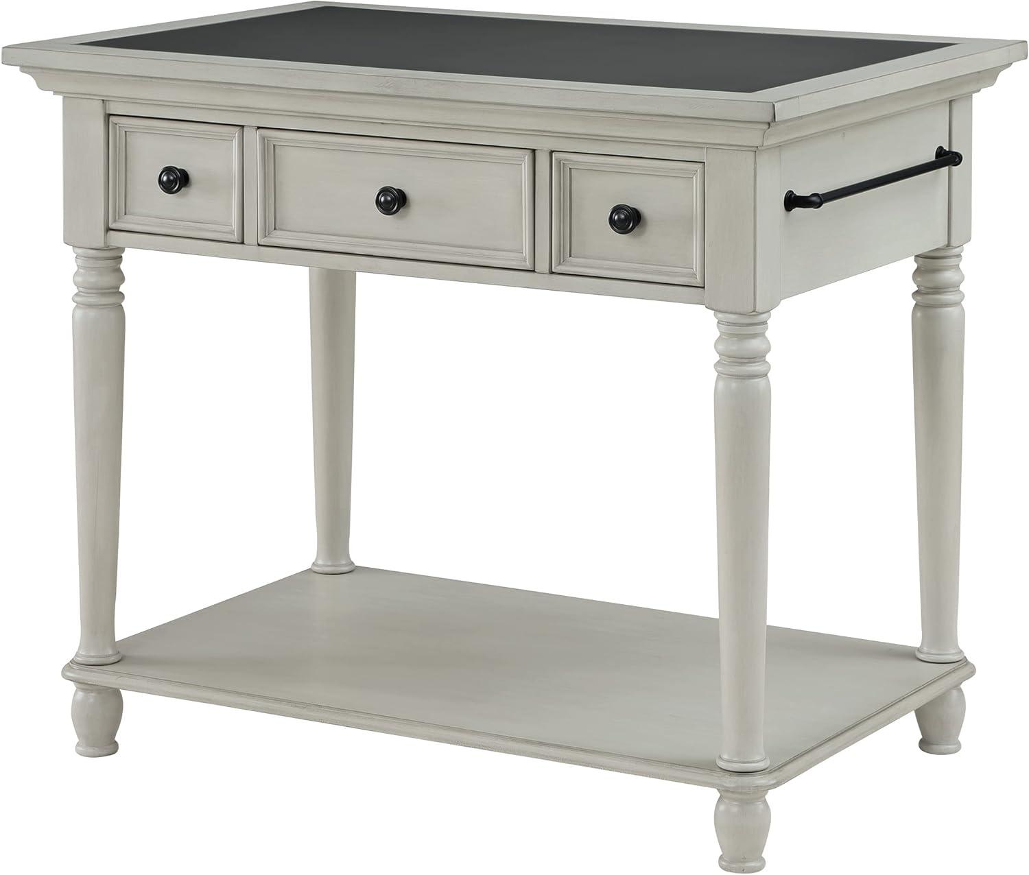 Nottingham Engineered Wood Kitchen Island in Antique White