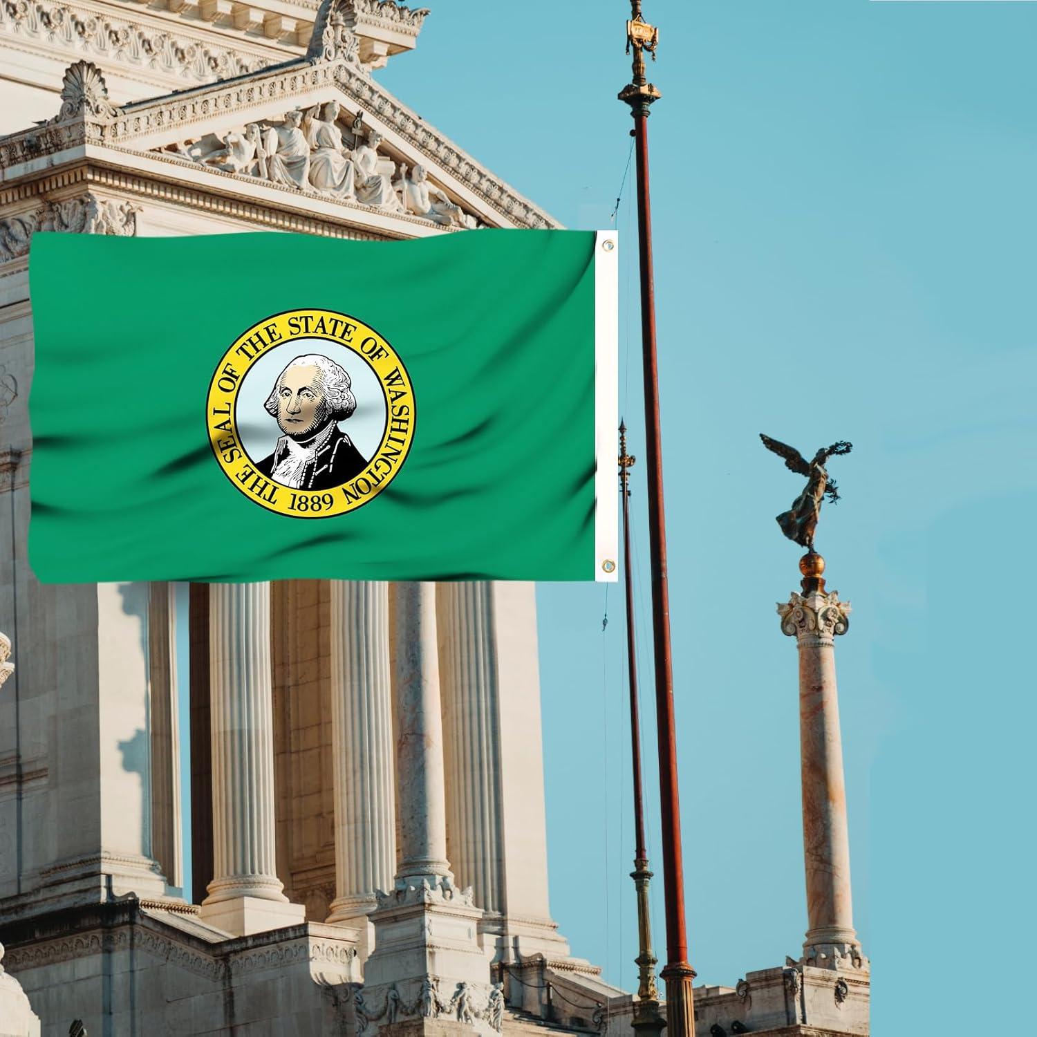 Washington State flag 3 x 5 feet double-sided polyester