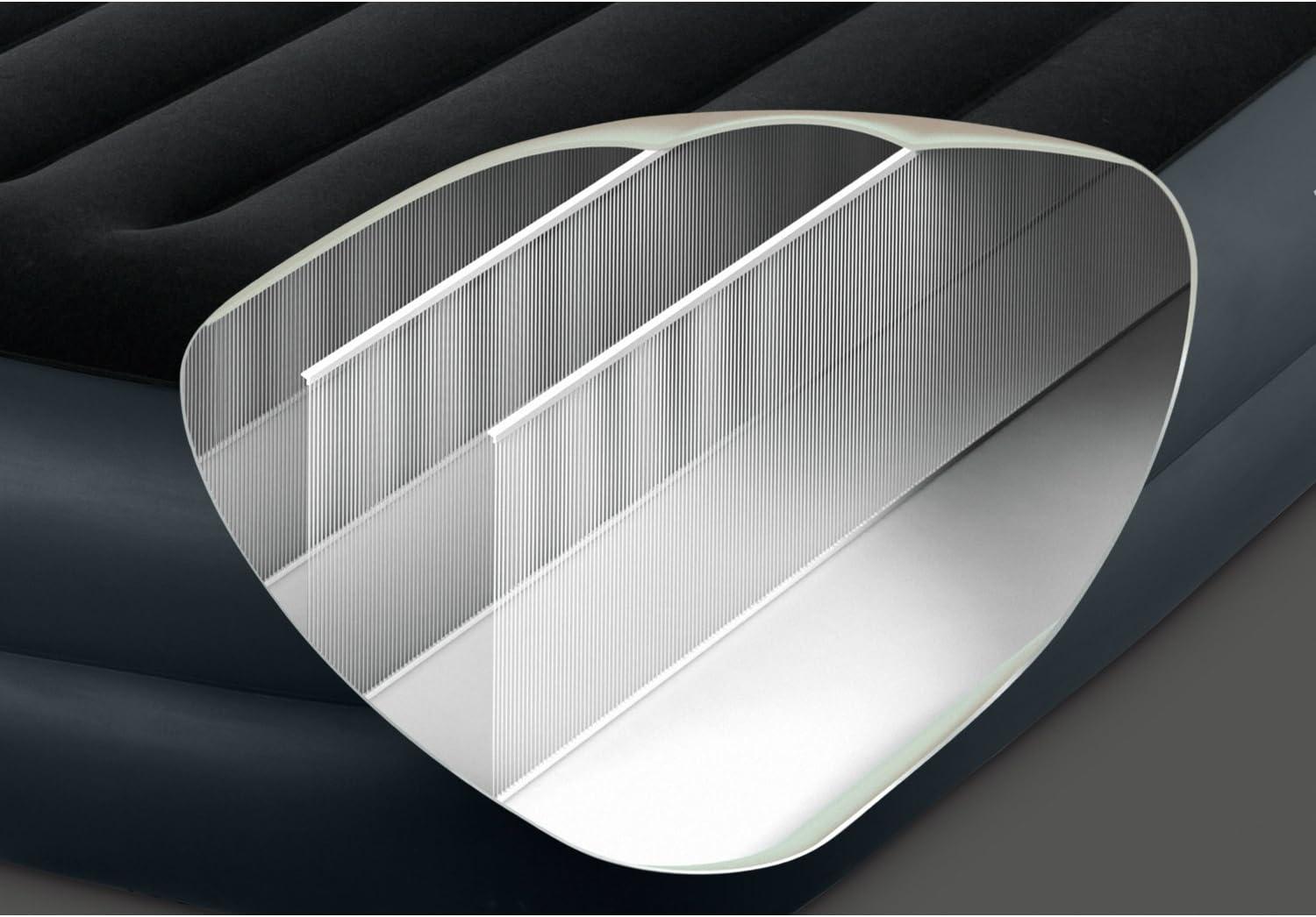 Intex 16.5" Twin Dura-Beam Pillow Rest Raised Airbed with Built-In Electric Pump