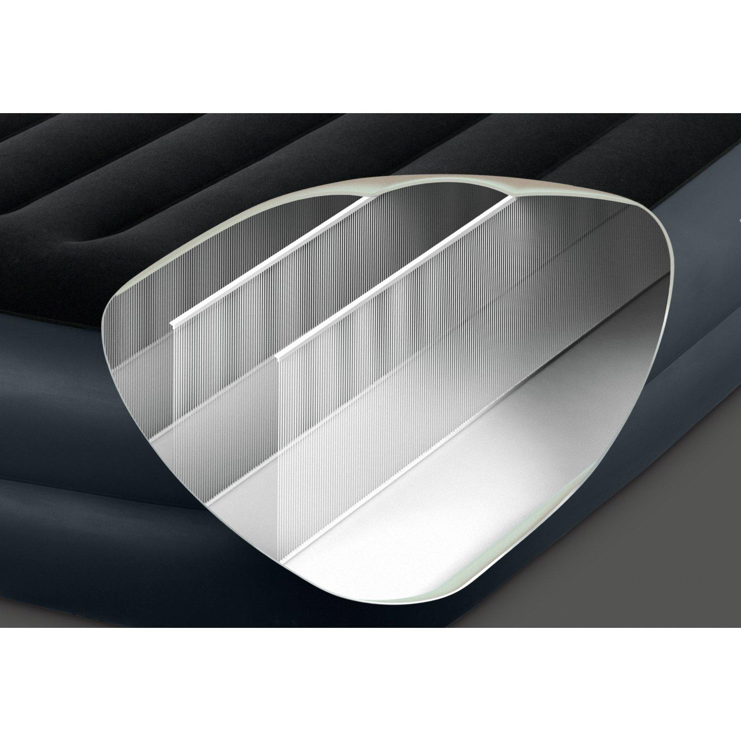 Intex 16.5" Twin Dura-Beam Pillow Rest Raised Airbed with Built-In Electric Pump