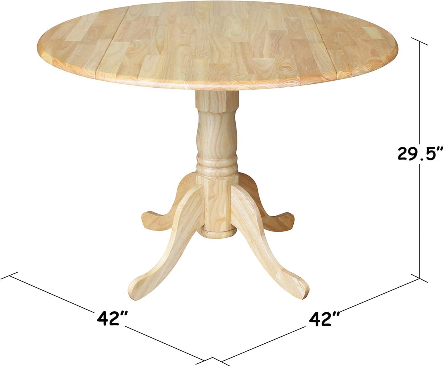 42" Mason Round Dual Drop Leaf Dining Table - International Concepts