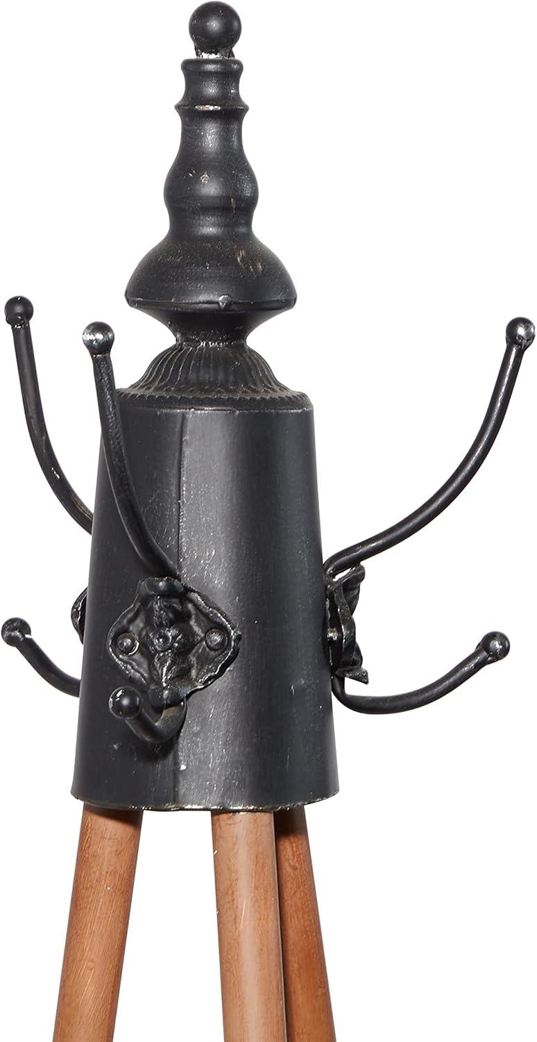 Olivia & May Metal Nautical Style Coat Rack Tripod Base : Iron Frame, 69" Tall, No Surface Treatment, Assembly Required