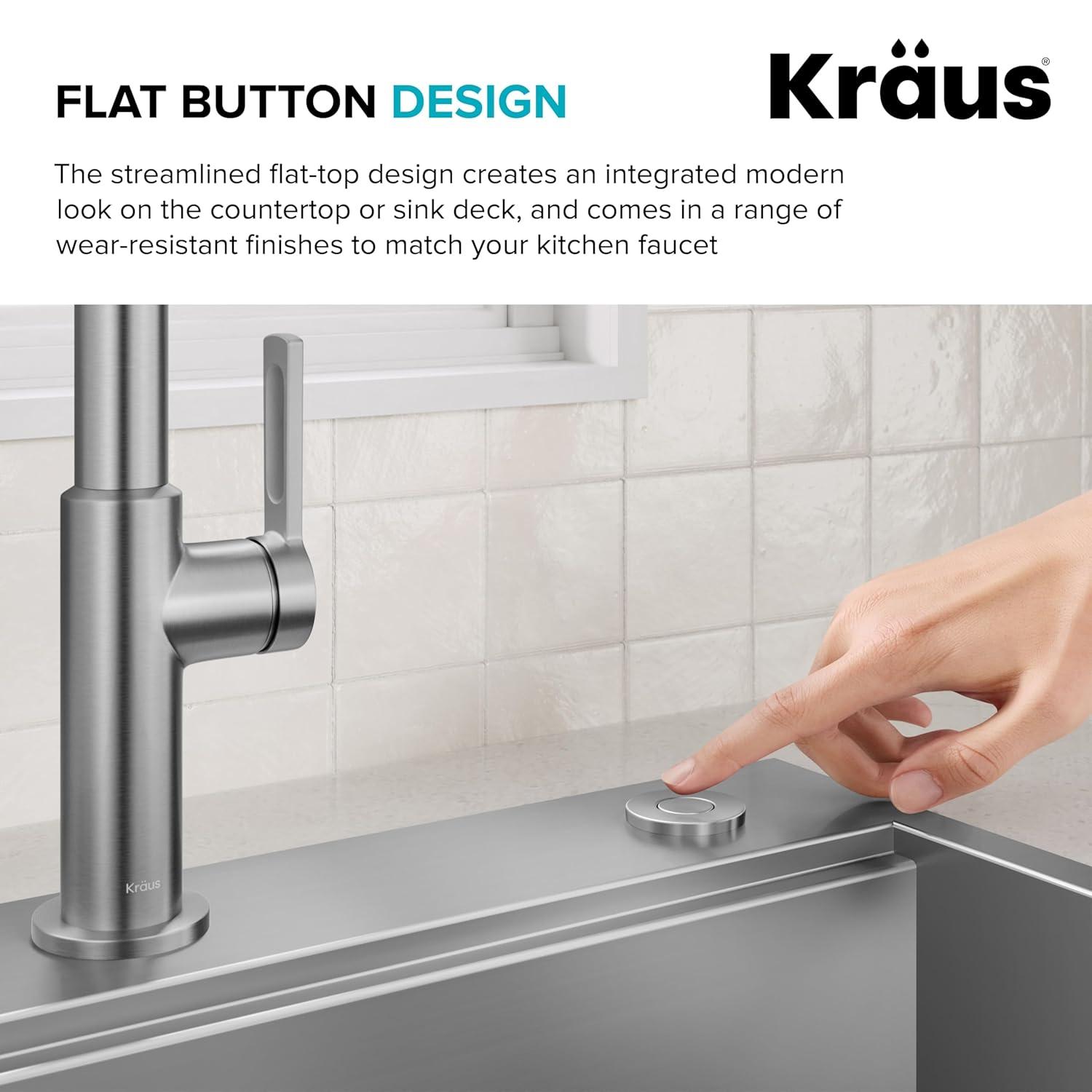 Kraus WasteGuard Stainless Steel Air Switch