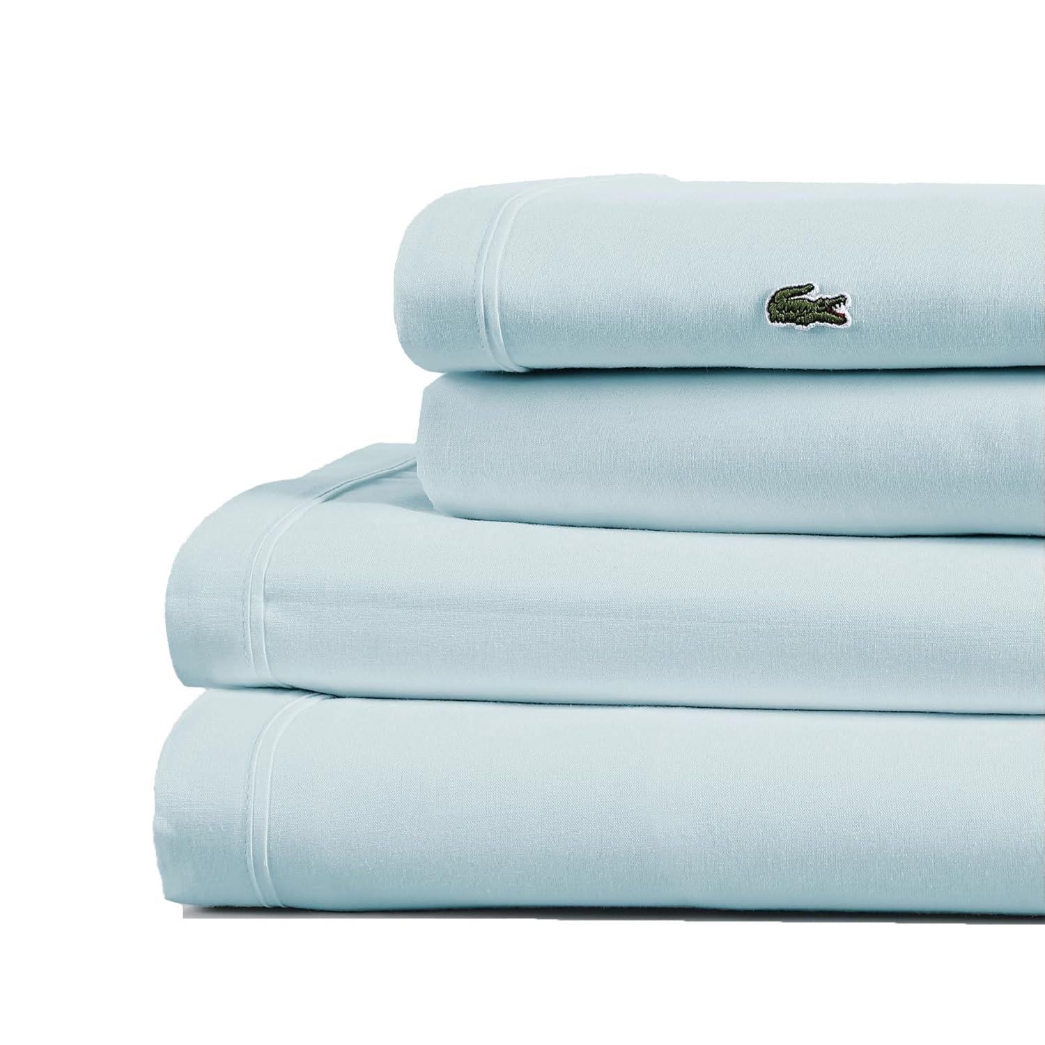 Lacoste Cotton Percale 200 Thread Count 100% Cotton Sheet Set