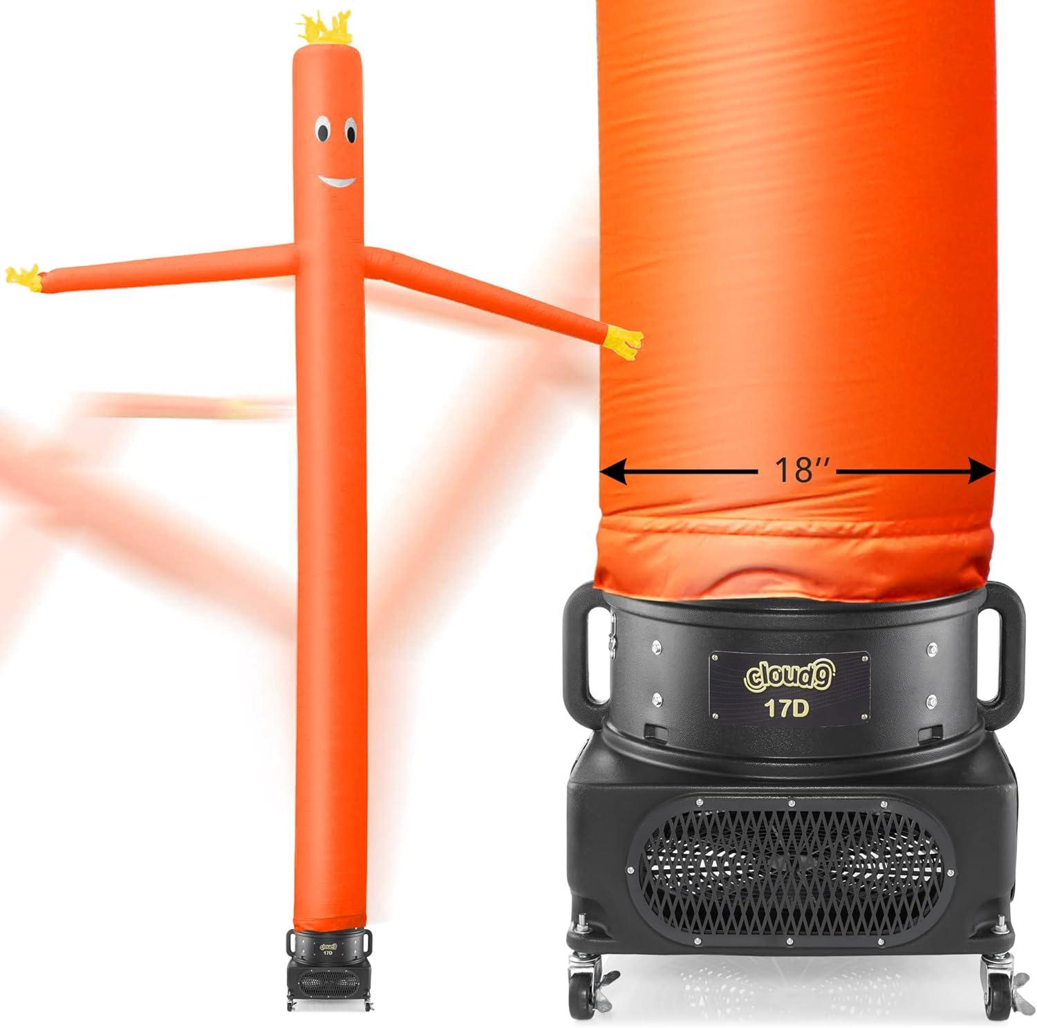 Cloud 9 Inflatable Dancing Tube Man Blower (18" Diameter), 1 HP Commercial Air Fan