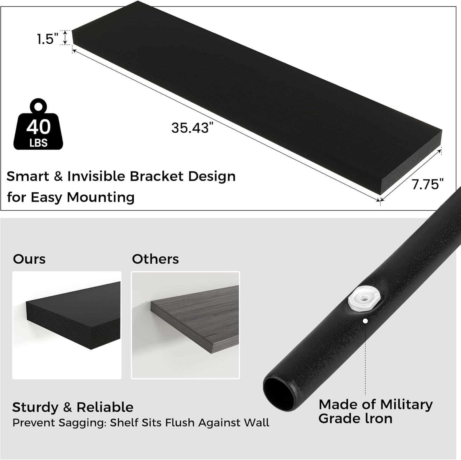Hokku Designs Soeke 2 Piece Floating Shelf