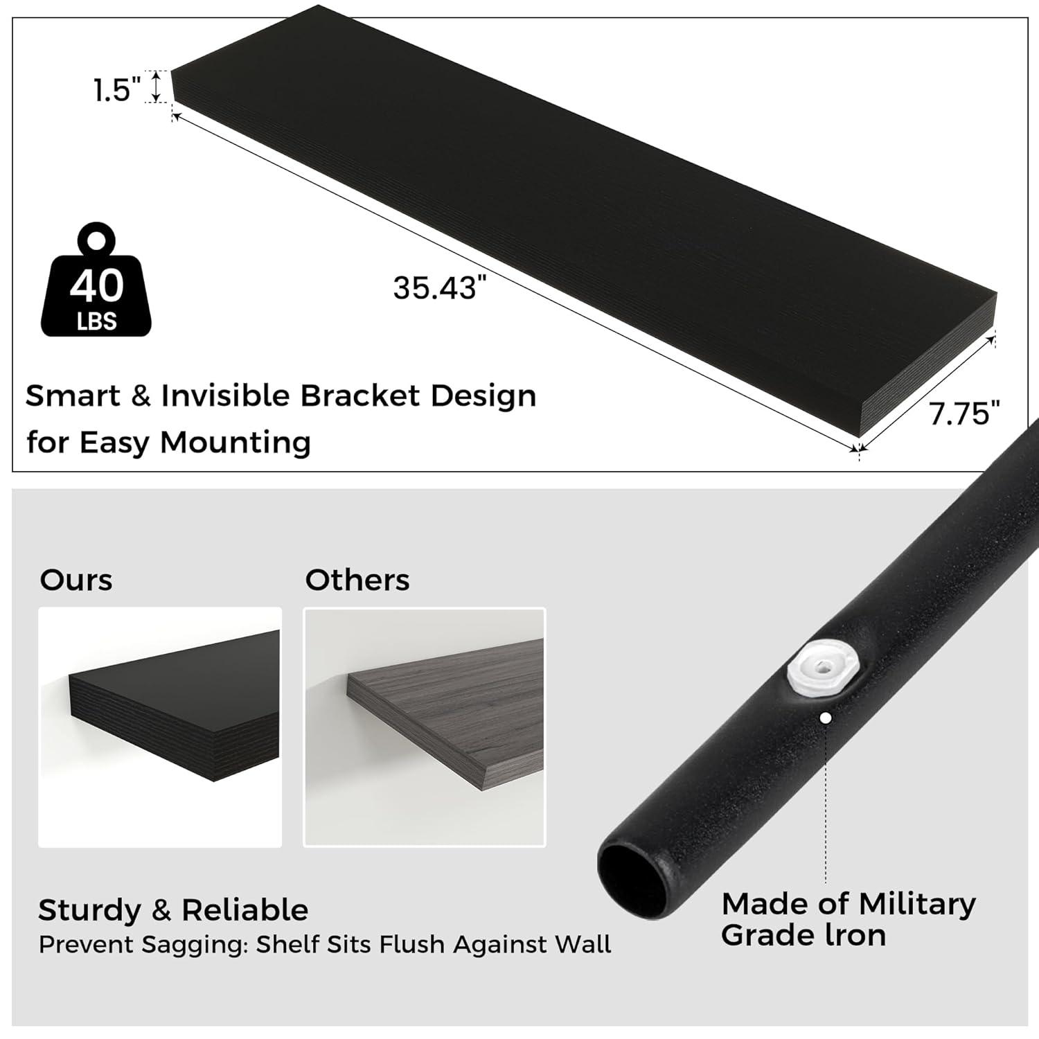 Hokku Designs Soeke 2 Piece Floating Shelf