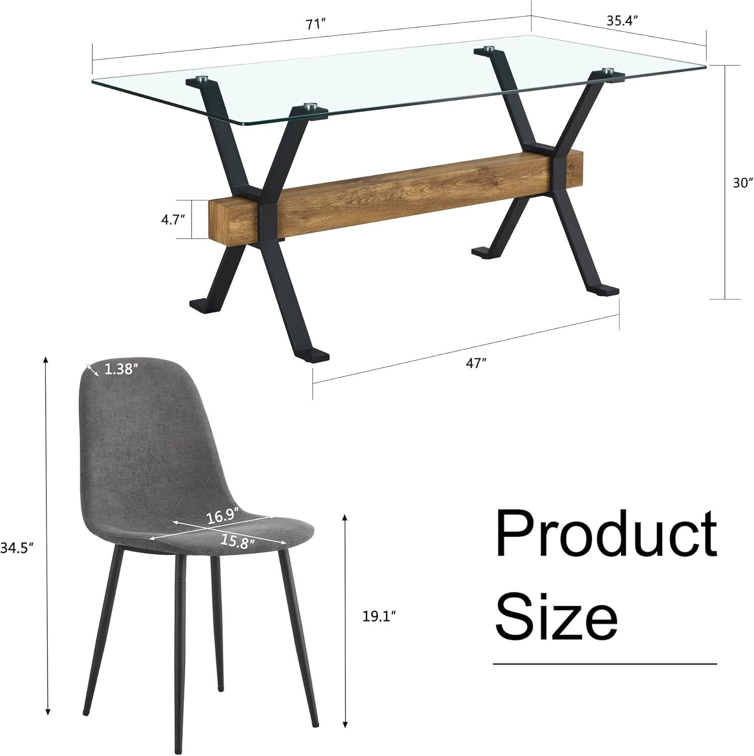 Ivy Bronx 7-Piece Glass Top Dining Table Sets | Wayfair