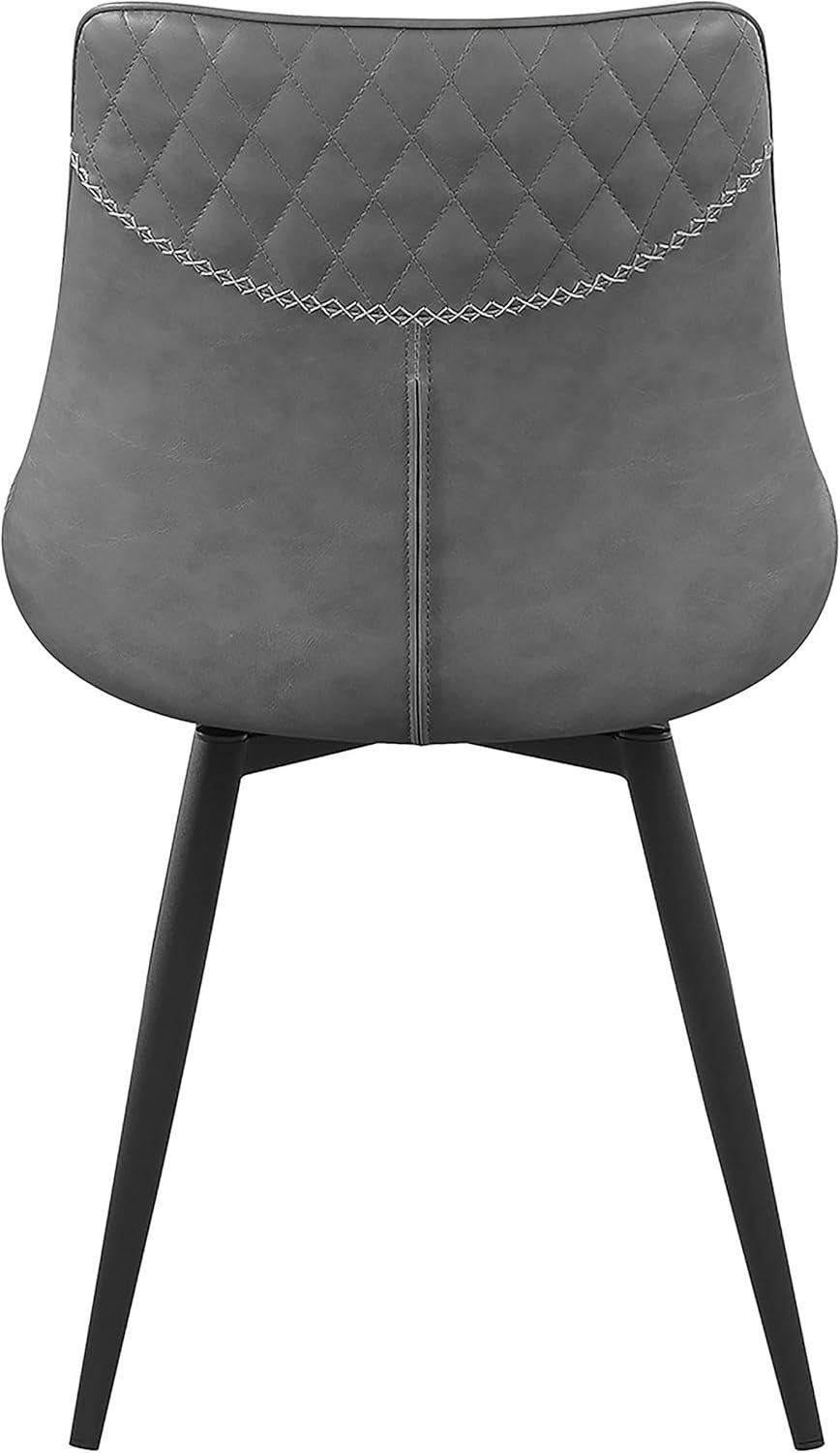 Upholstered Side Chairs Grey (Set of 2)