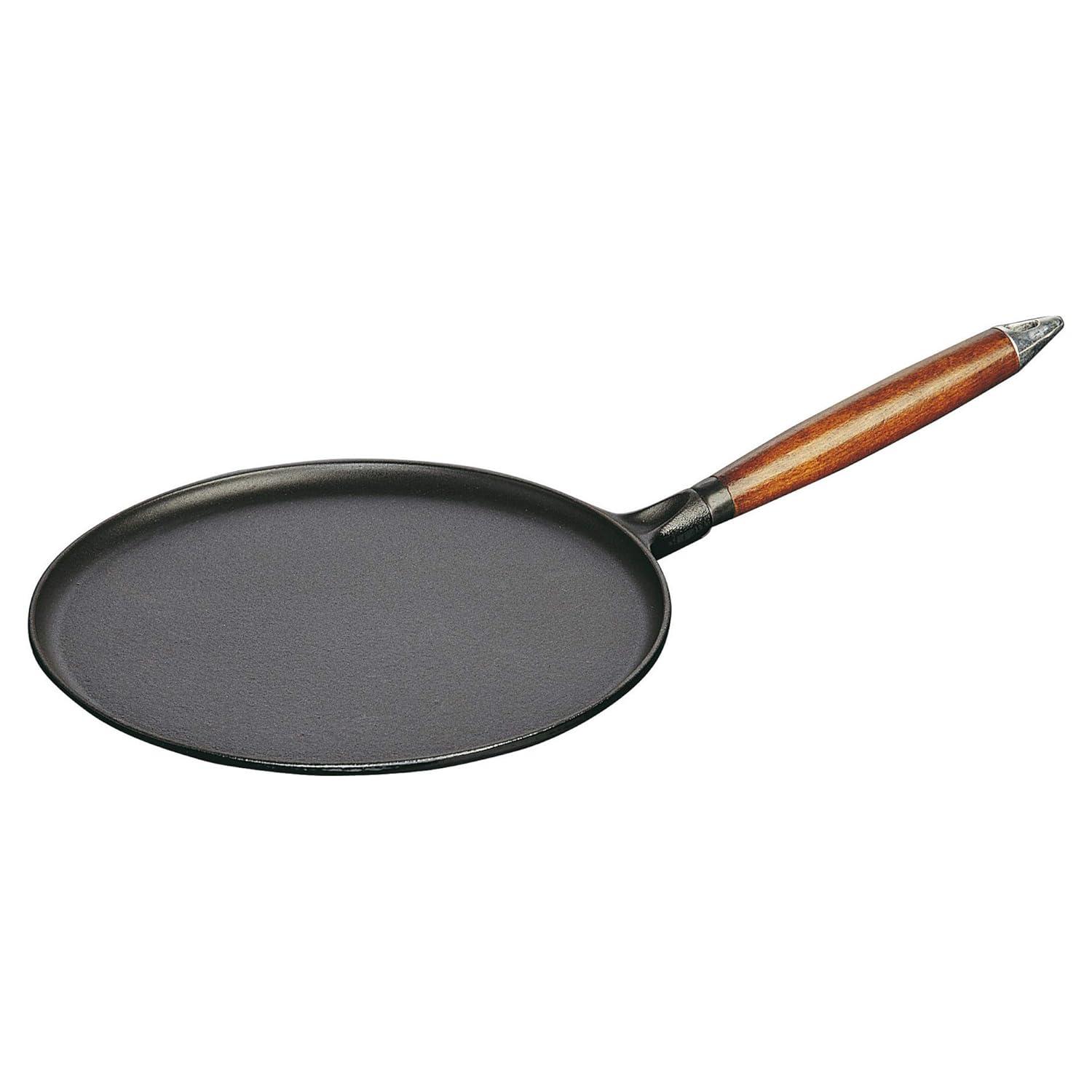 Staub ® Matte Black Cast Iron 11" Crepe Pan with Spreader and Spatula