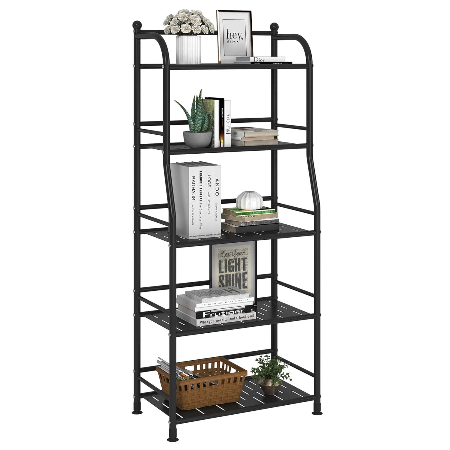 Rebrilliant Metal Shelf Storage Shelves, Living Room Shelves, Corner Kitchen Storage Shelves, Indoor Plant Shelves