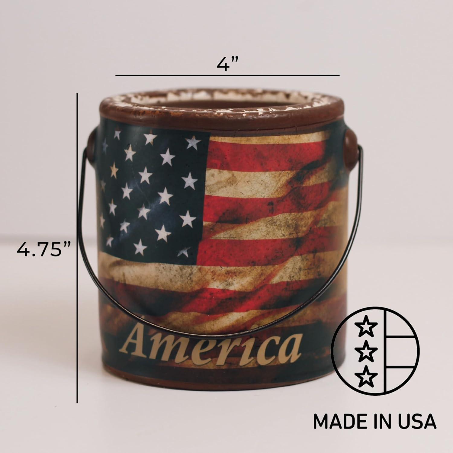 Patriotic Juicy Apple Scented Multi-Wick Glass Candle