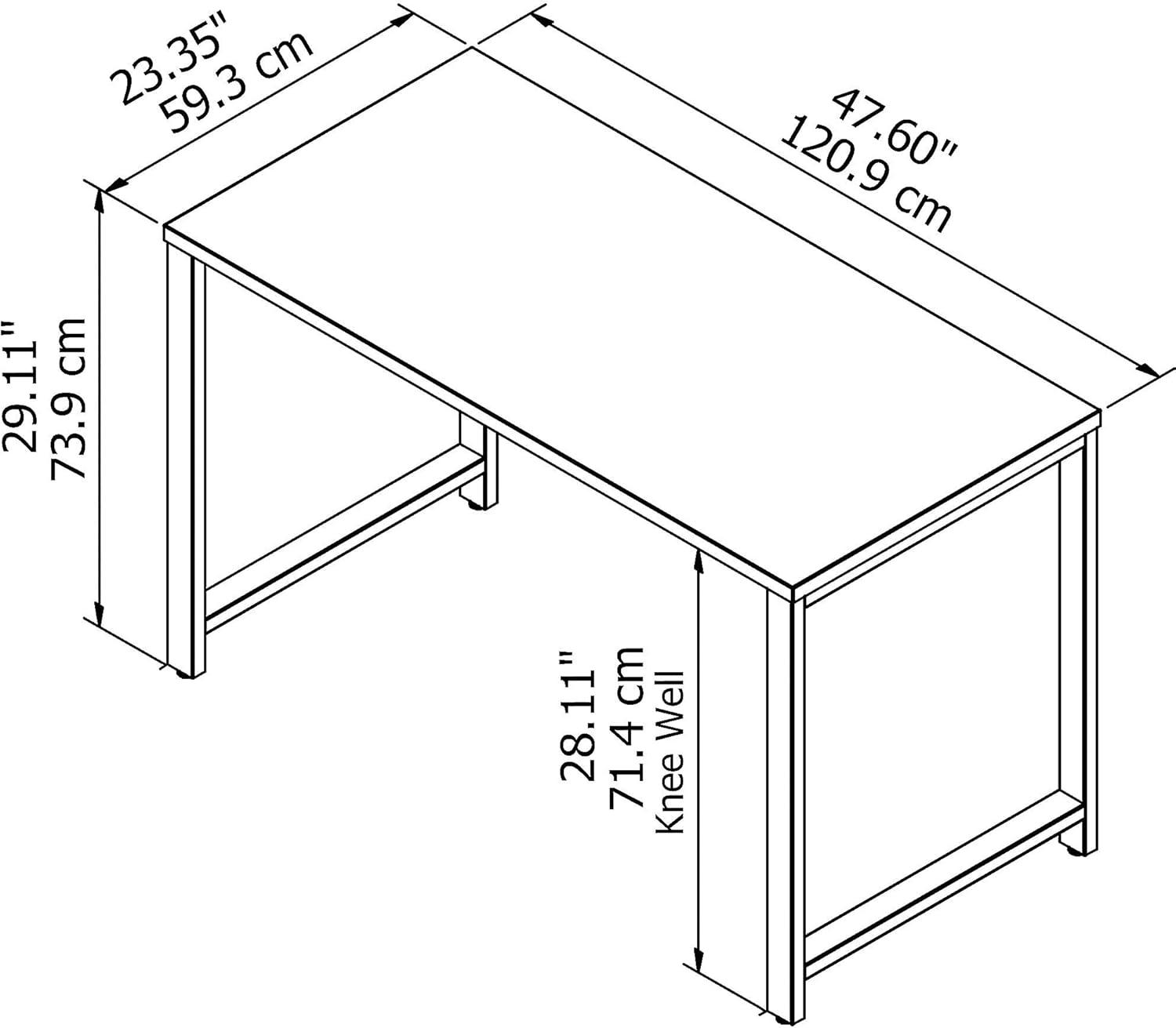 Bush Business Furniture 400 Series 48W x 24D Table Desk in White